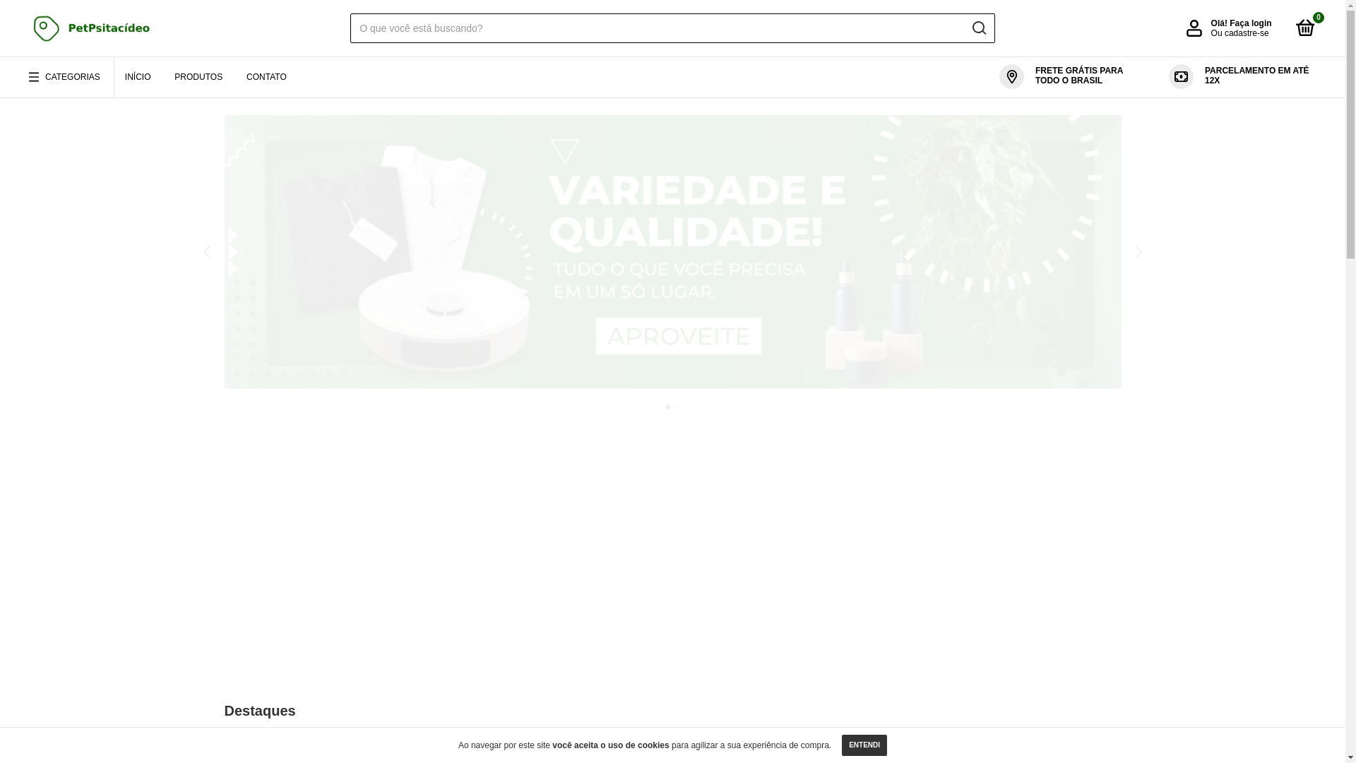 website screenshot of https://meupetpsitacideo.com.br/