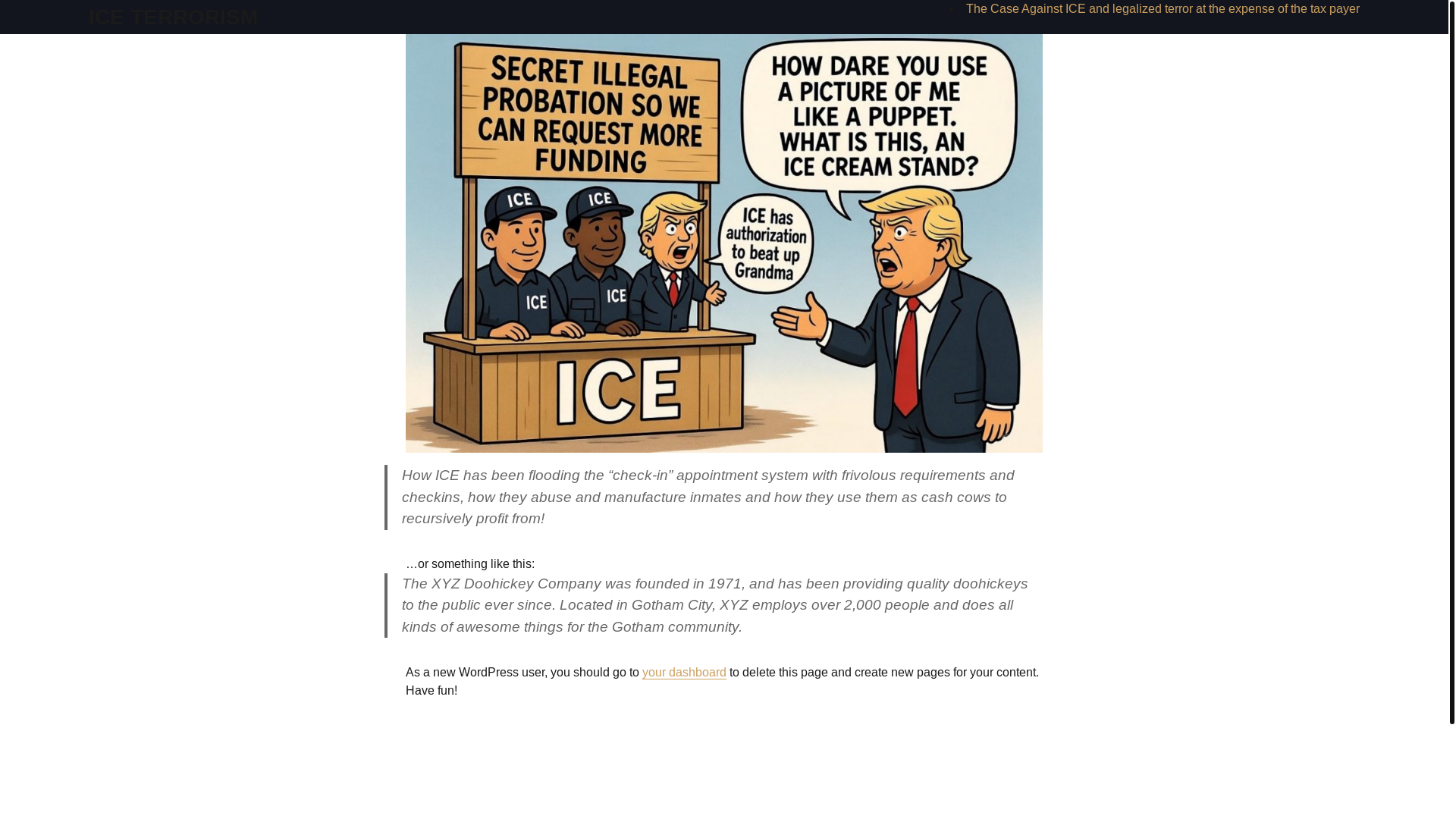 website screenshot of https://iceterrorism.com/