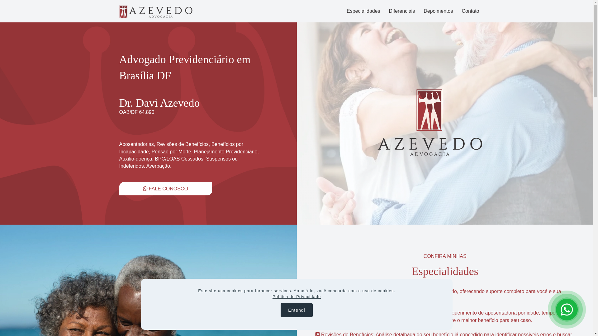 website screenshot of https://previdenciariobsb.com.br/