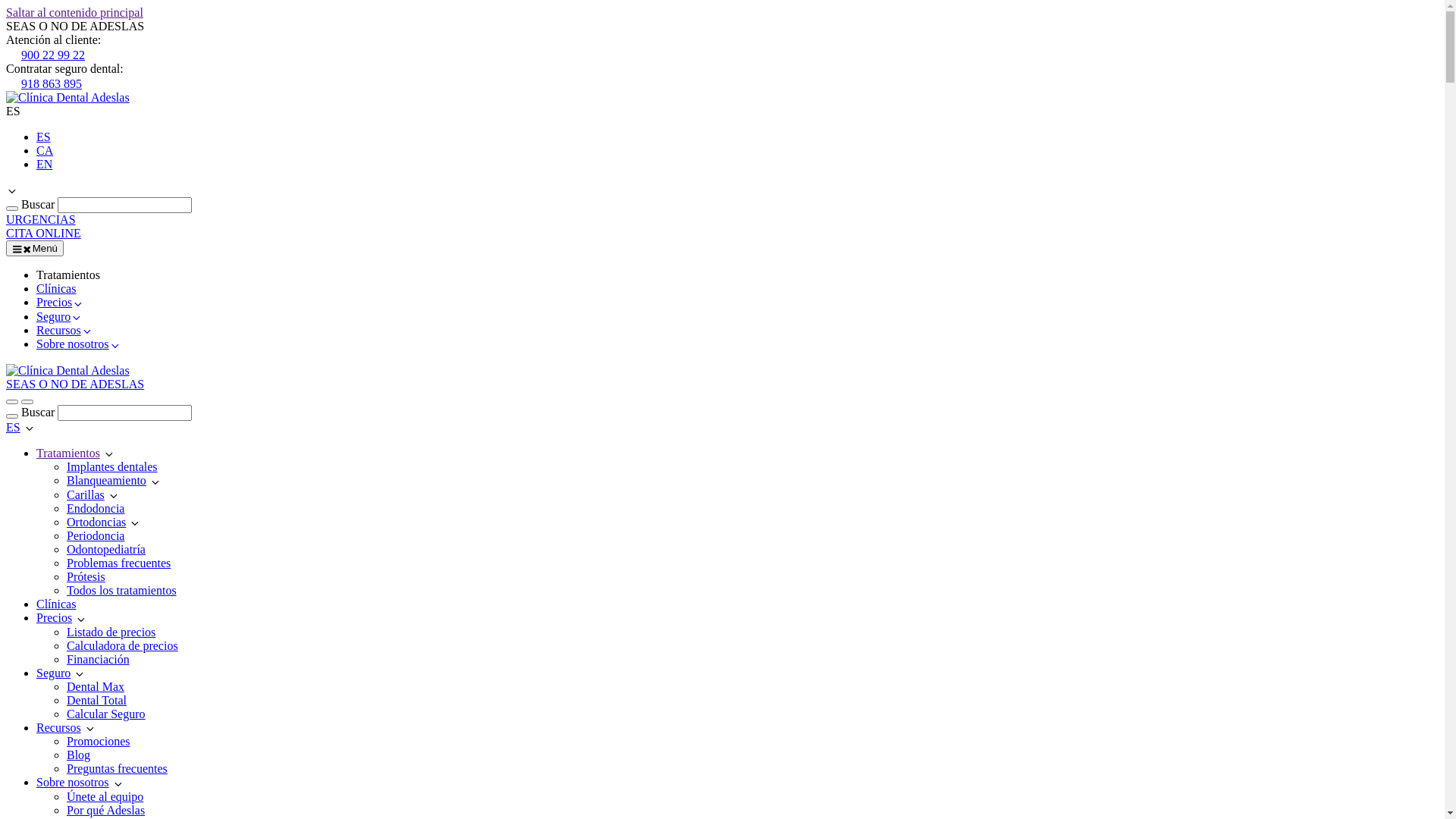 website screenshot of https://dental.segurcaixaadeslas.es/