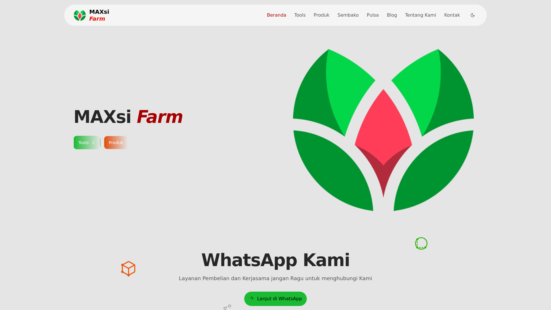 website screenshot of https://farmmaxsi.pages.dev/