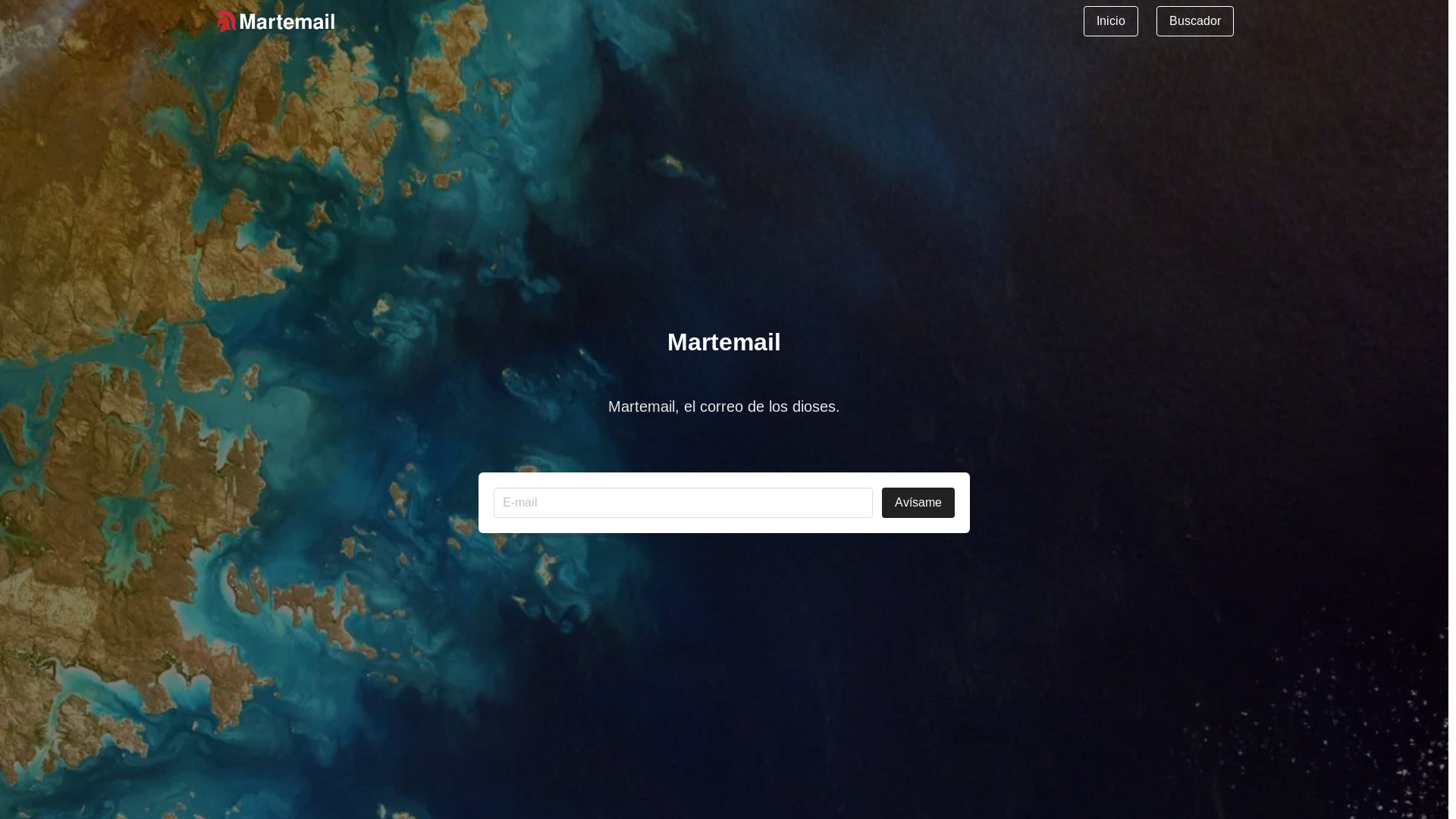 website screenshot of https://martemail.pages.dev/