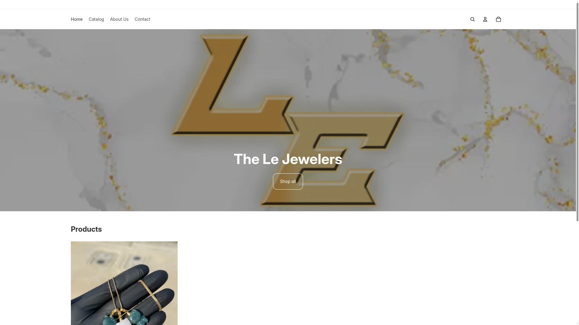 website screenshot of https://thelejewelers.com/