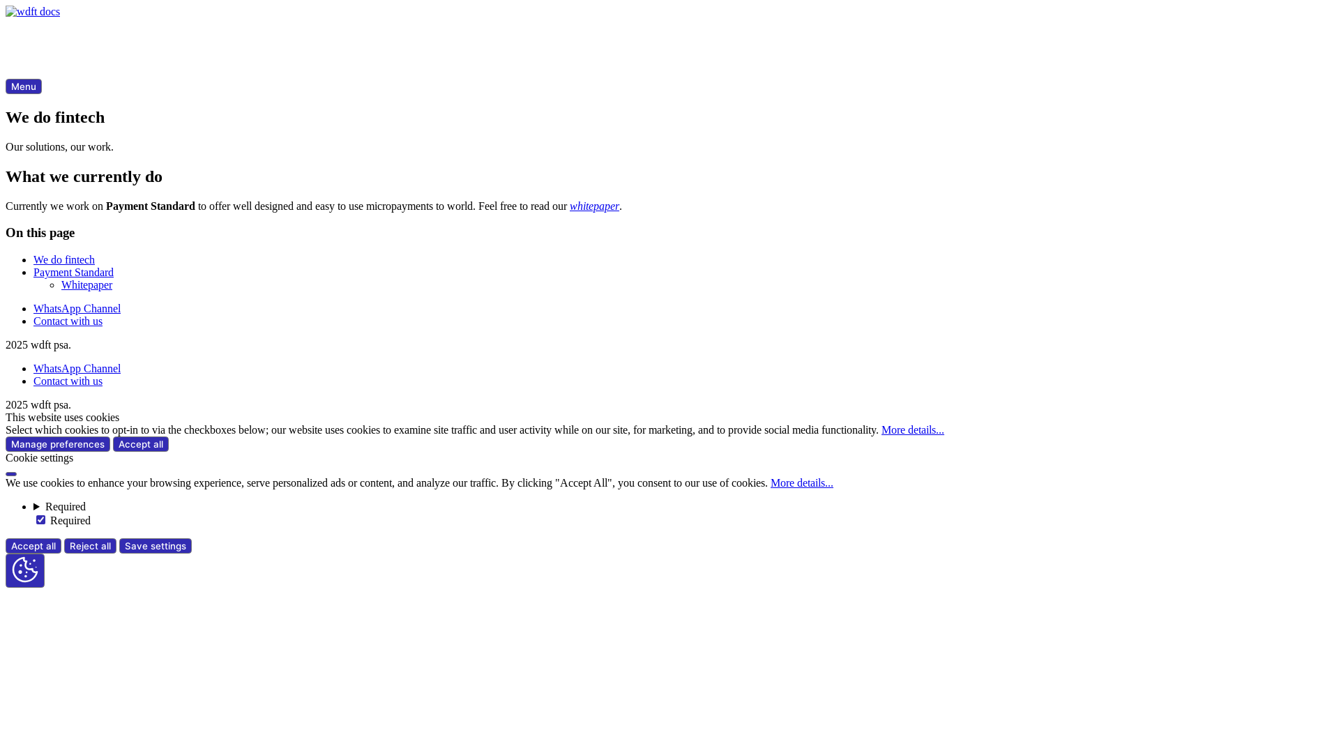 website screenshot of https://we-do-fintech-website-docs.pages.dev/