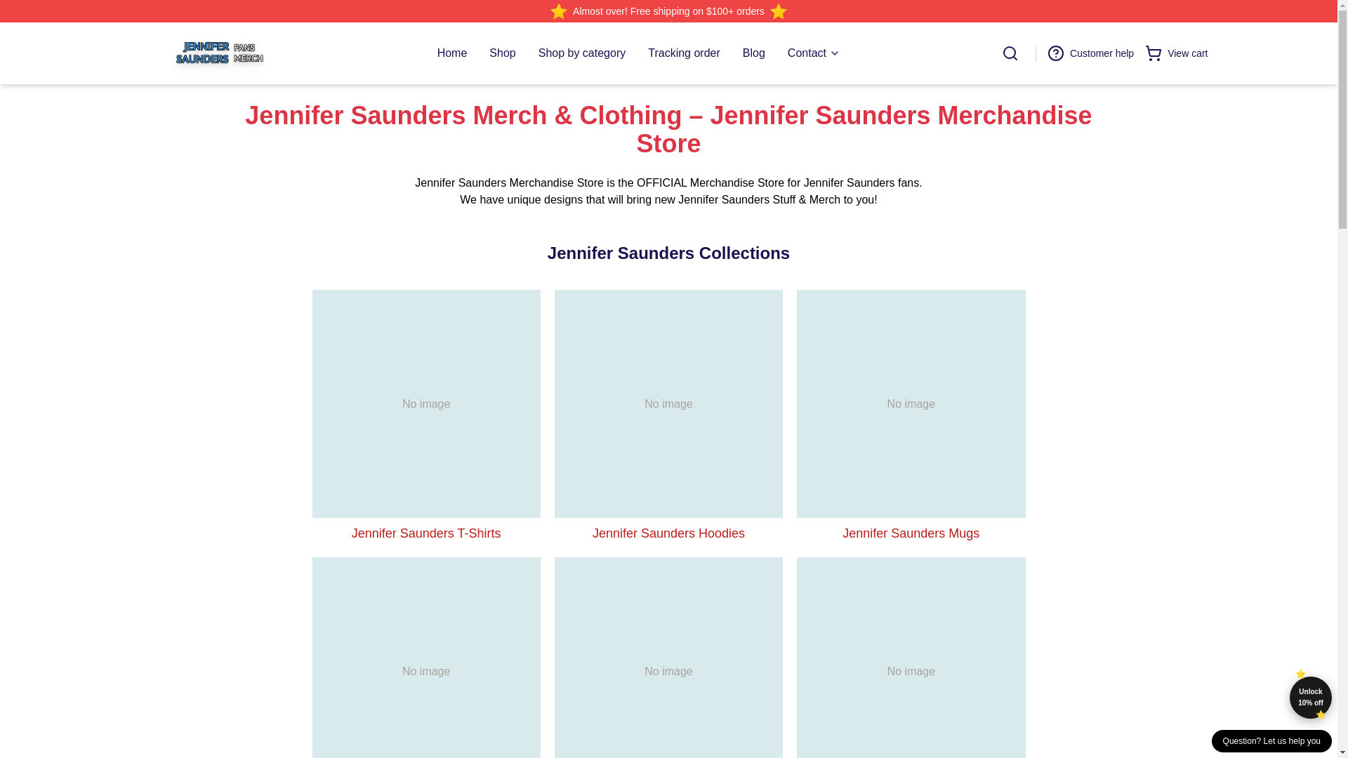 website screenshot of https://jennifersaunders.shop/