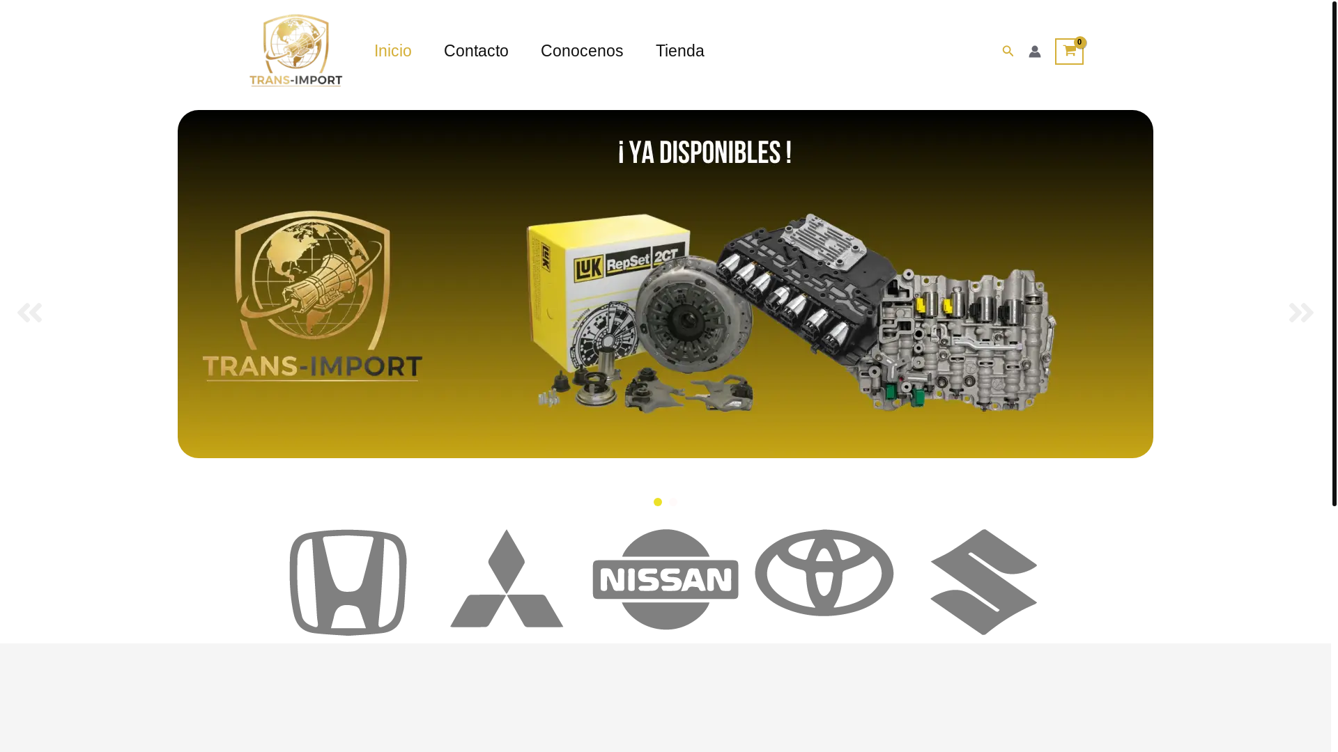 website screenshot of https://transimport.com.mx/