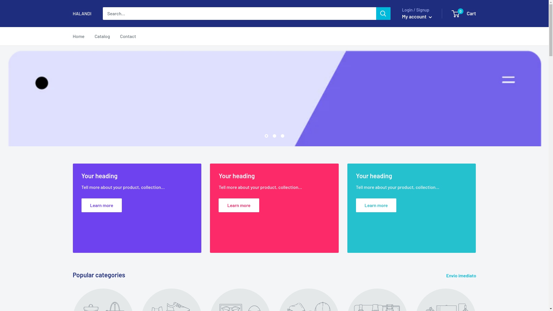 website screenshot of https://halandi.store/