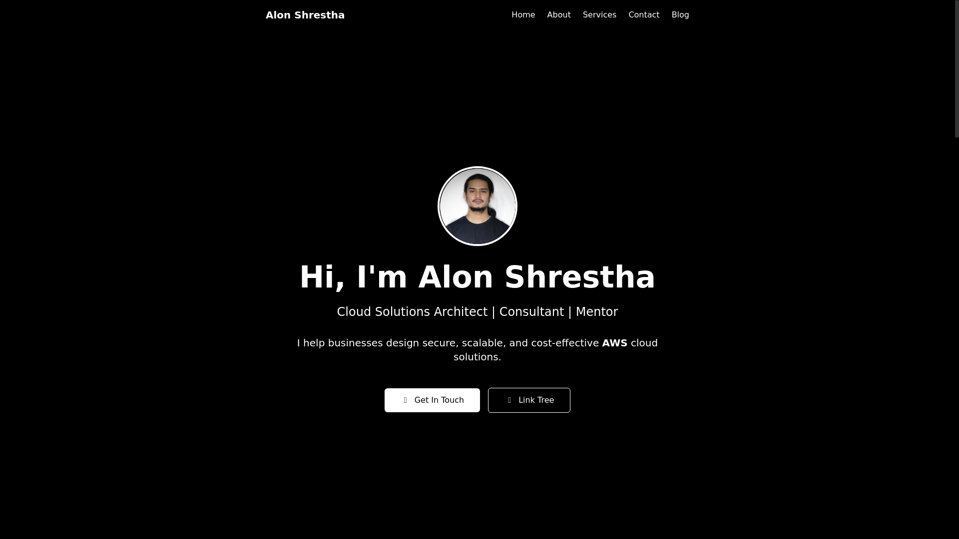 website screenshot of https://alonshrestha-com-np.pages.dev/