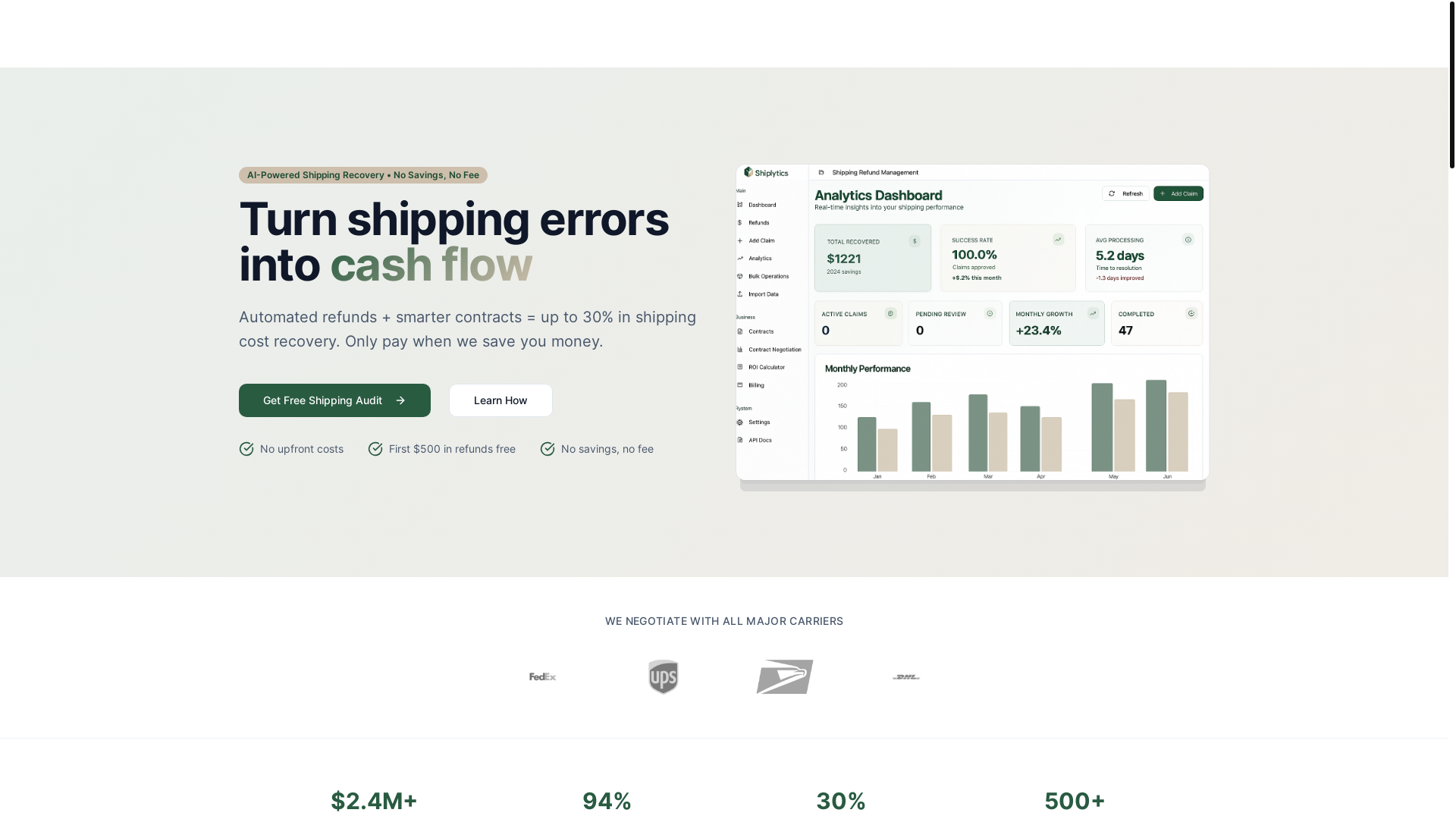website screenshot of https://techshiplytics.com/