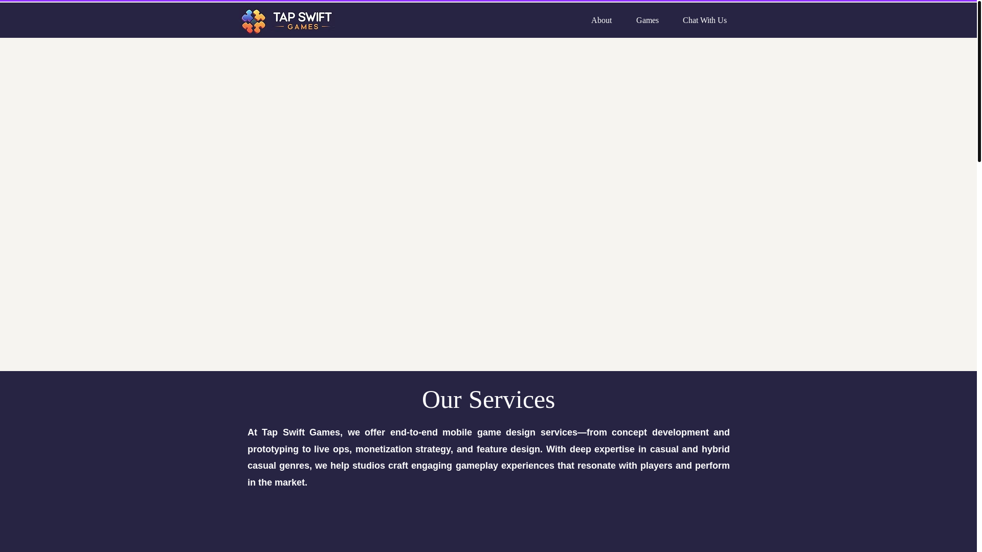 website screenshot of https://tapswiftgames.com/