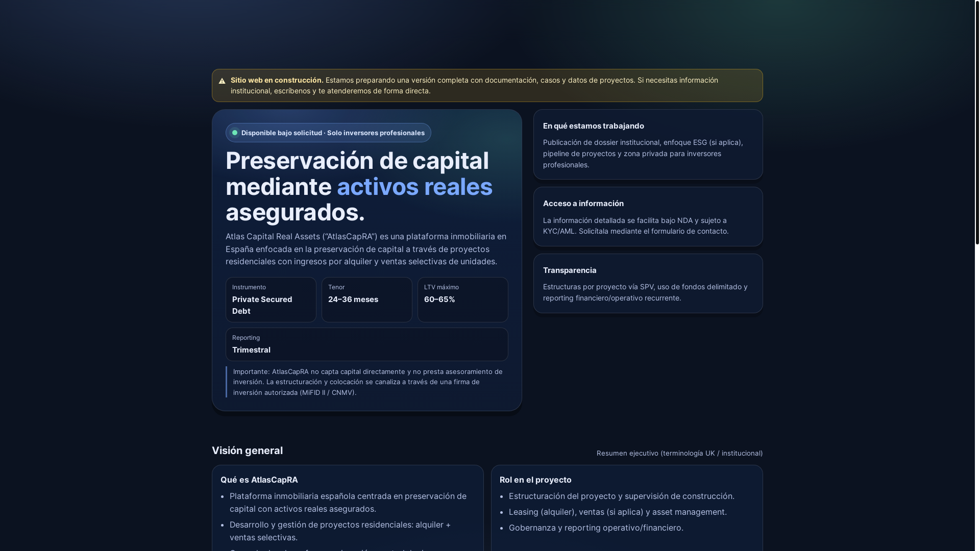 website screenshot of https://atlascapra.com/