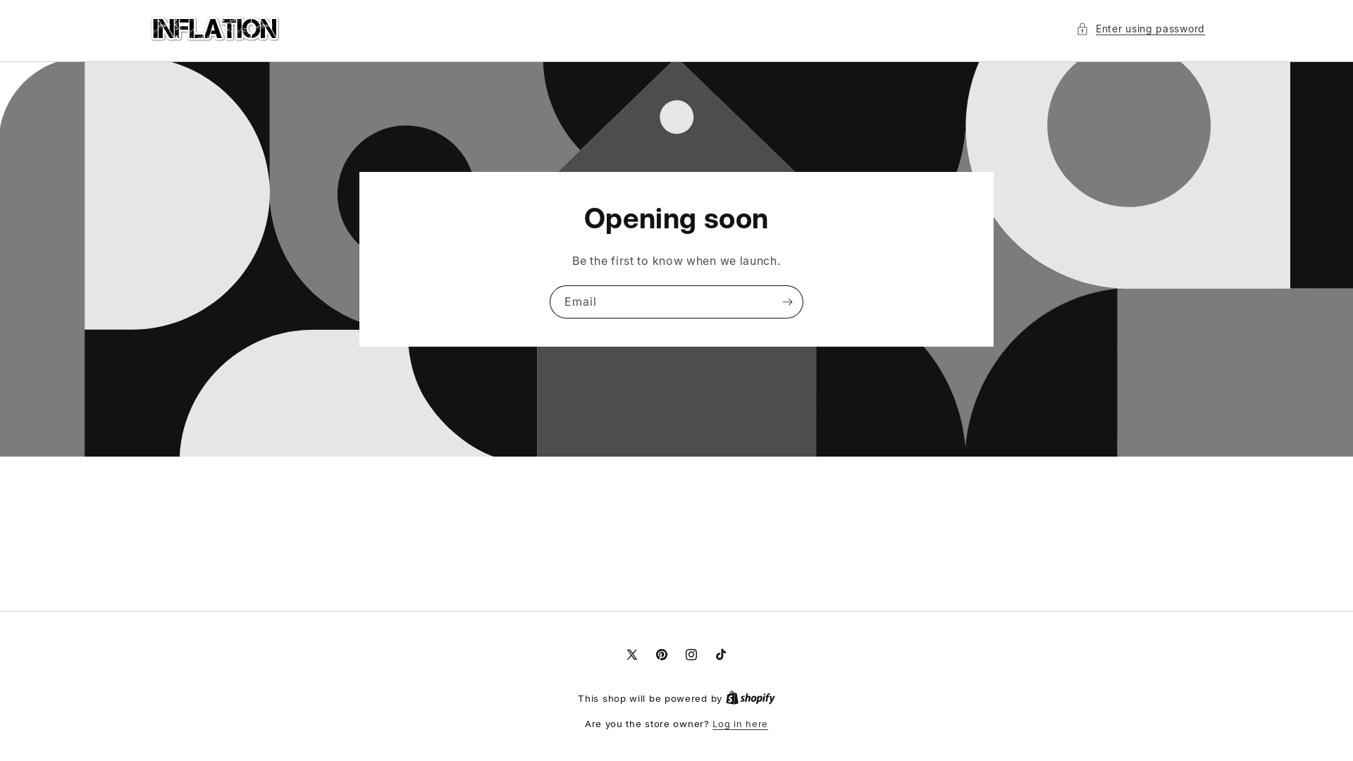 website screenshot of https://inflationclothiongco.com/