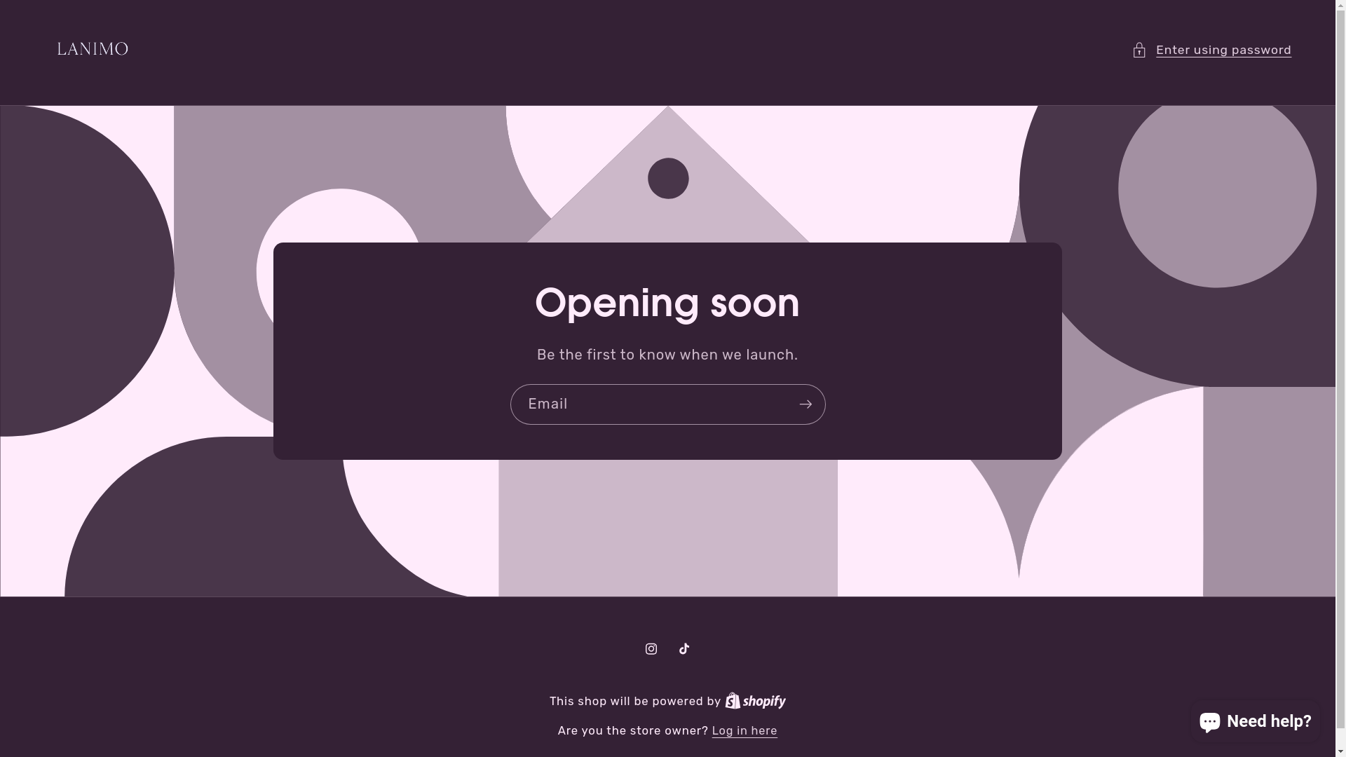 website screenshot of https://lanimo.store/