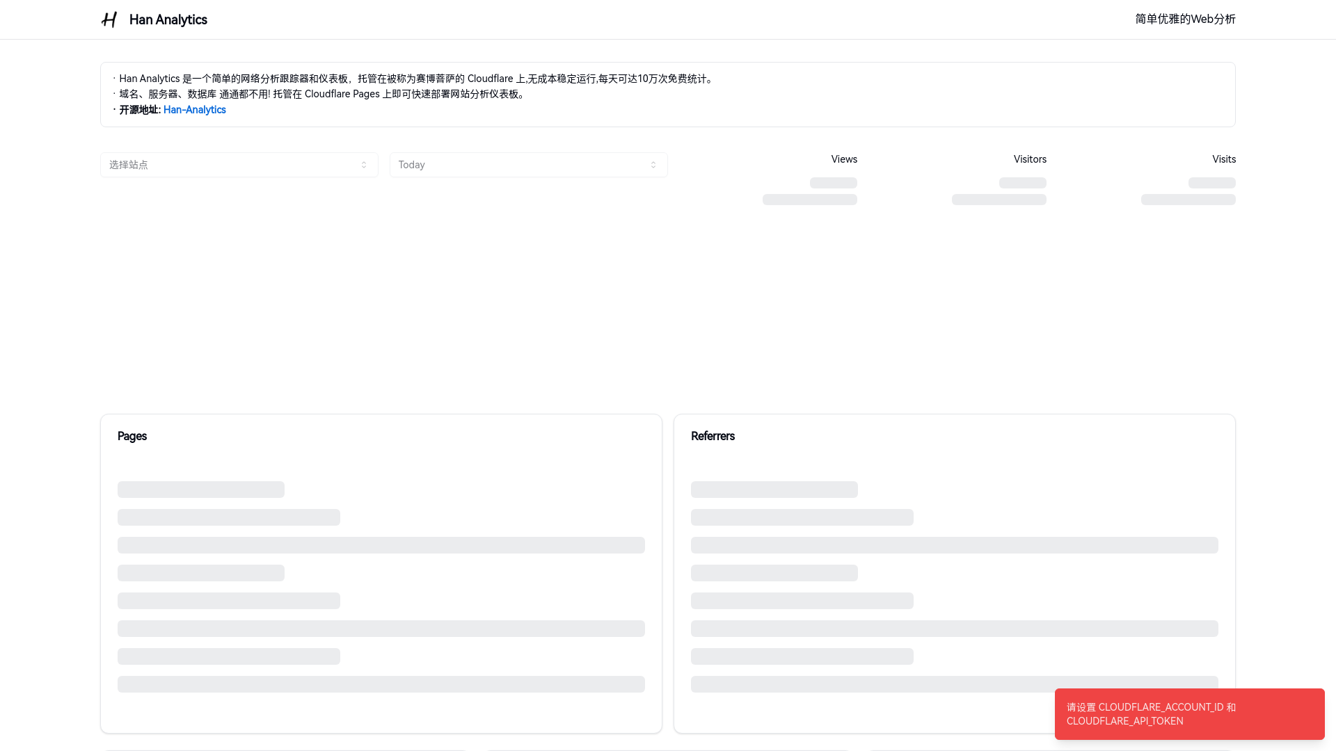 website screenshot of https://analytics-3oo.pages.dev/