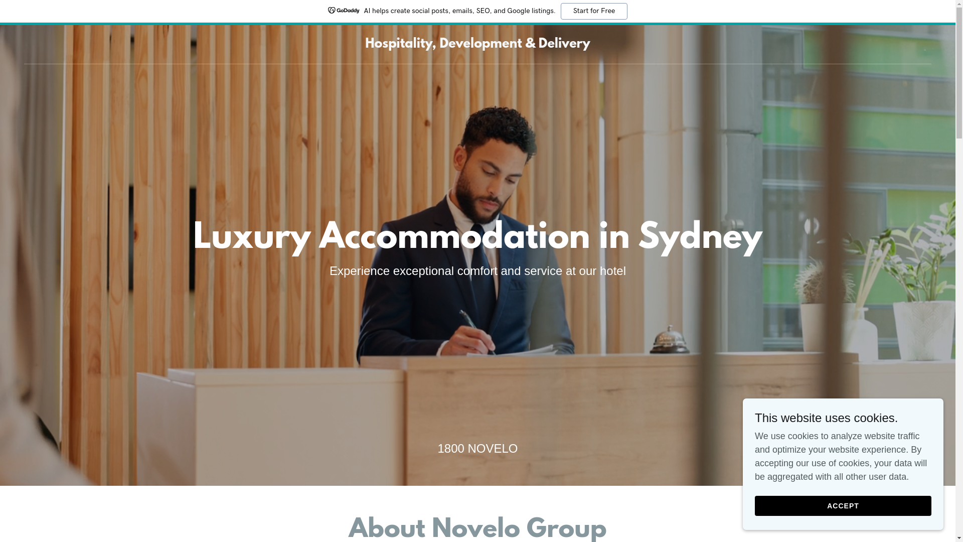 website screenshot of https://novelogroup.com.au/