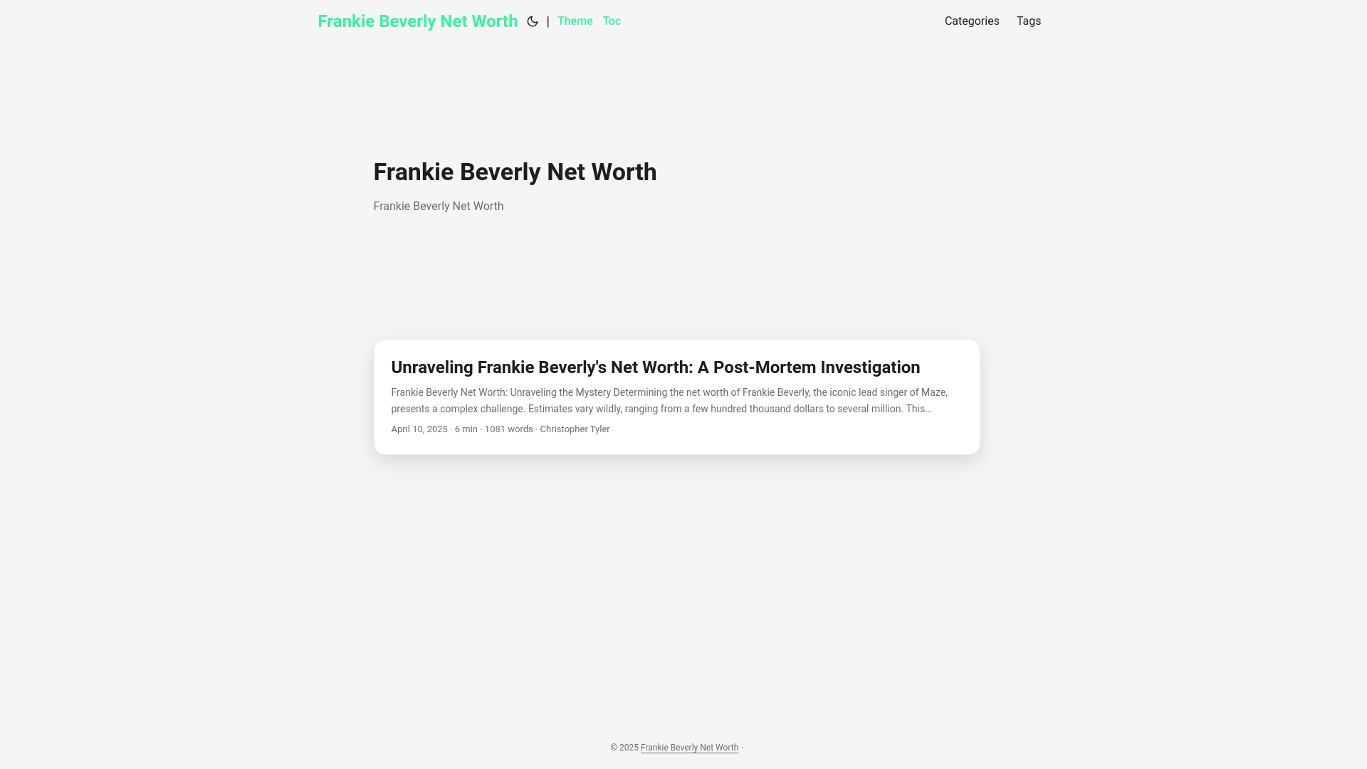 website screenshot of https://frankie-beverly-net-worth.pages.dev/