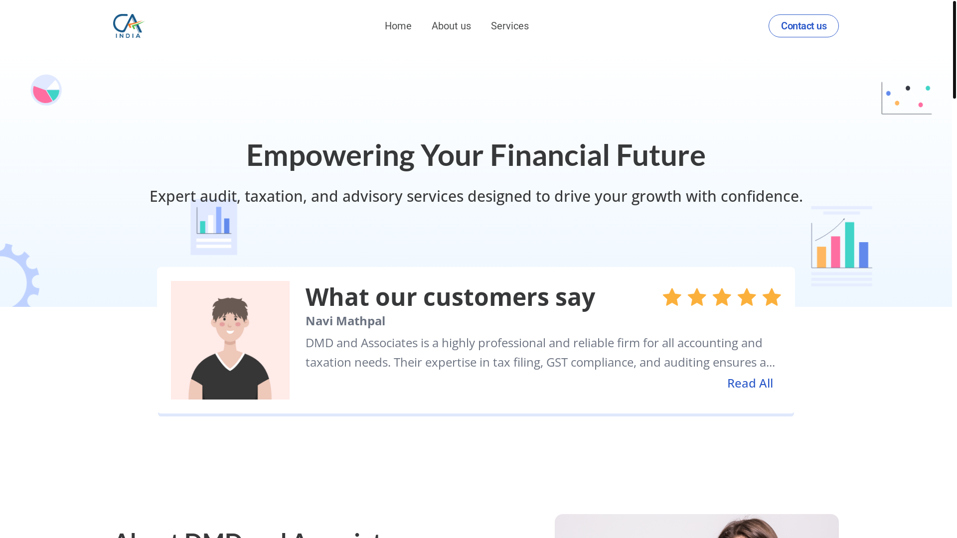 website screenshot of https://dmdandassociatesca.pages.dev/