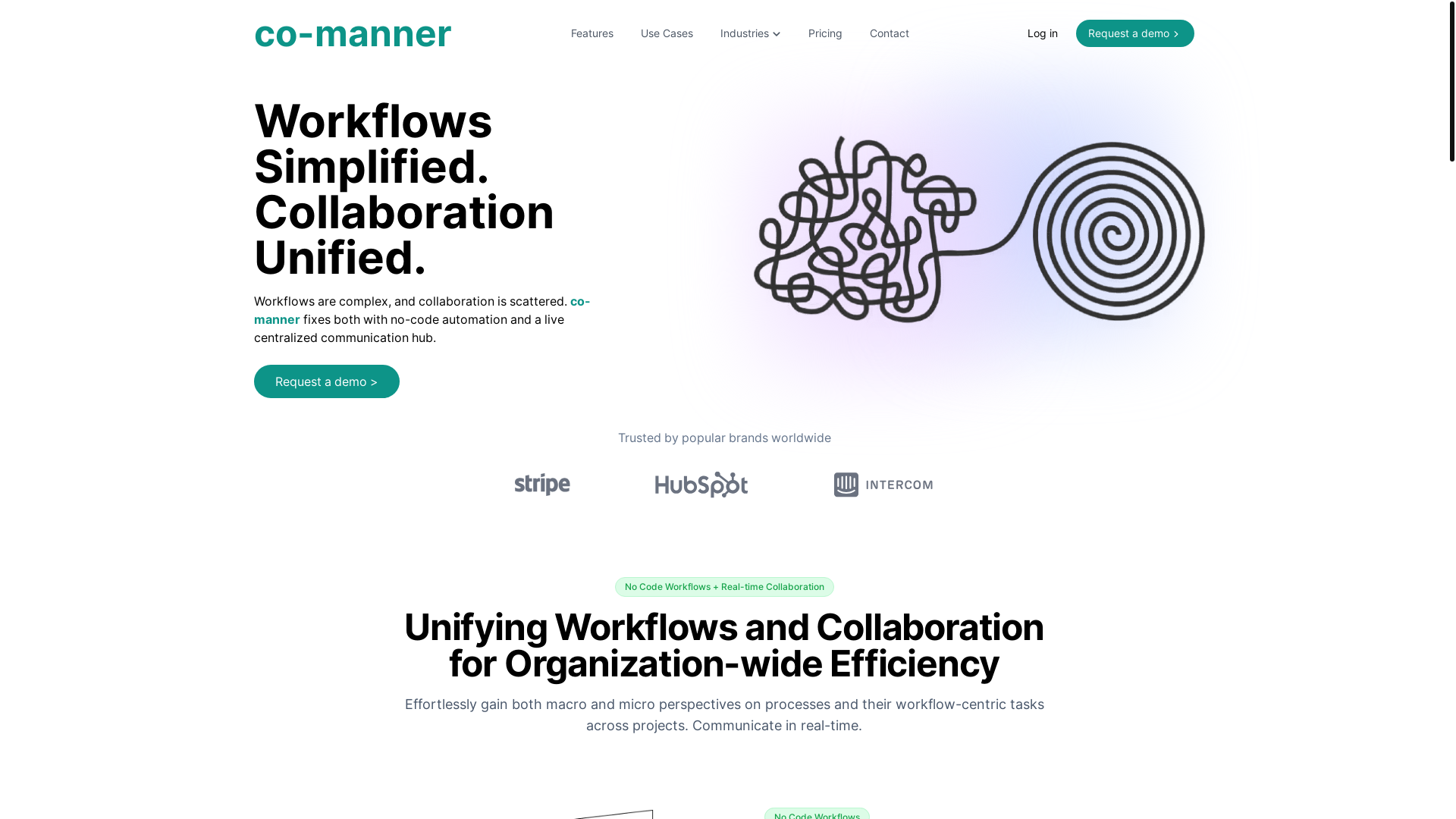 website screenshot of https://comannerhq.com/