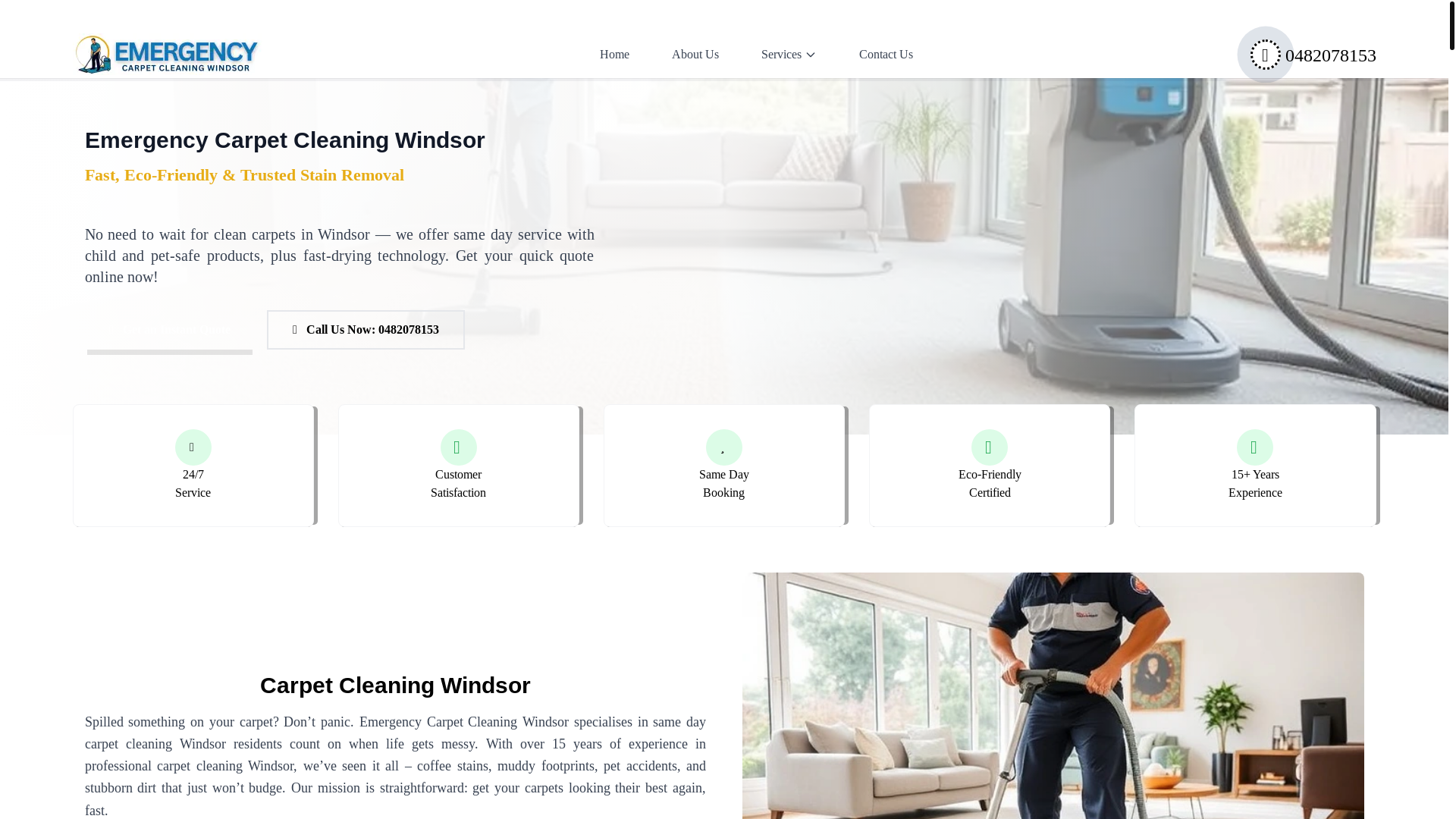 website screenshot of https://emergencycarpetcleaningwindsor.au/