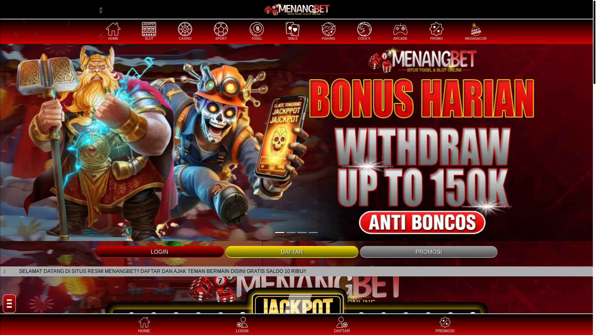 website screenshot of https://menangbetgame.top/