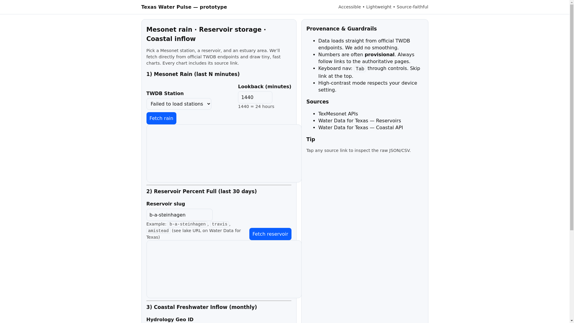 website screenshot of https://texas-water-pulse.pages.dev/