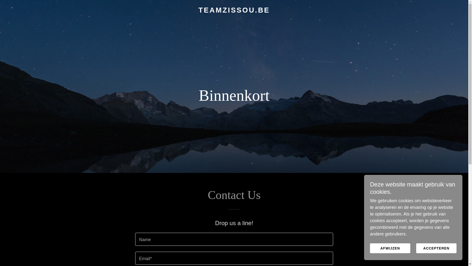 website screenshot of https://teamzissou.be/