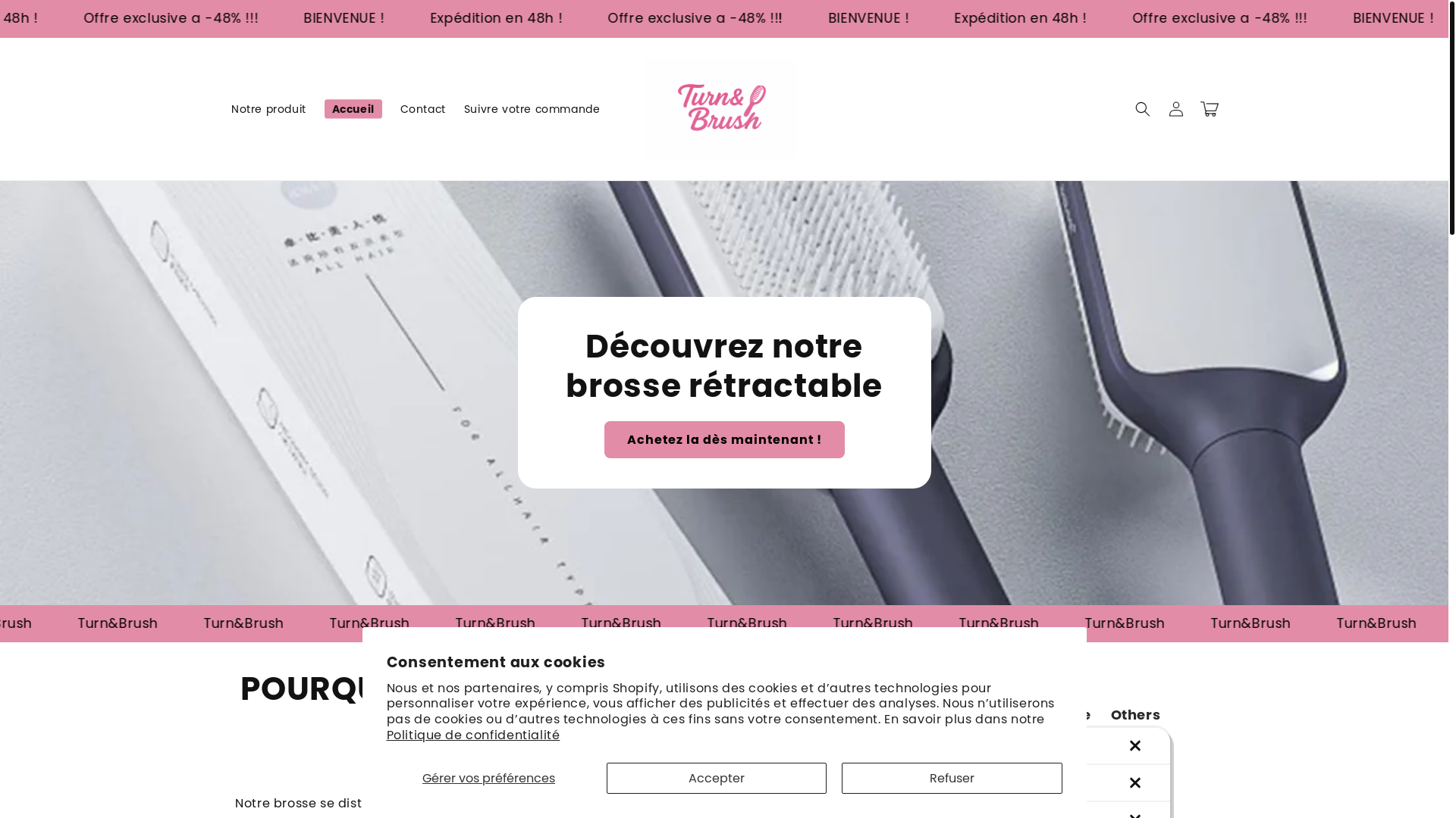 website screenshot of https://turnbrush.com/