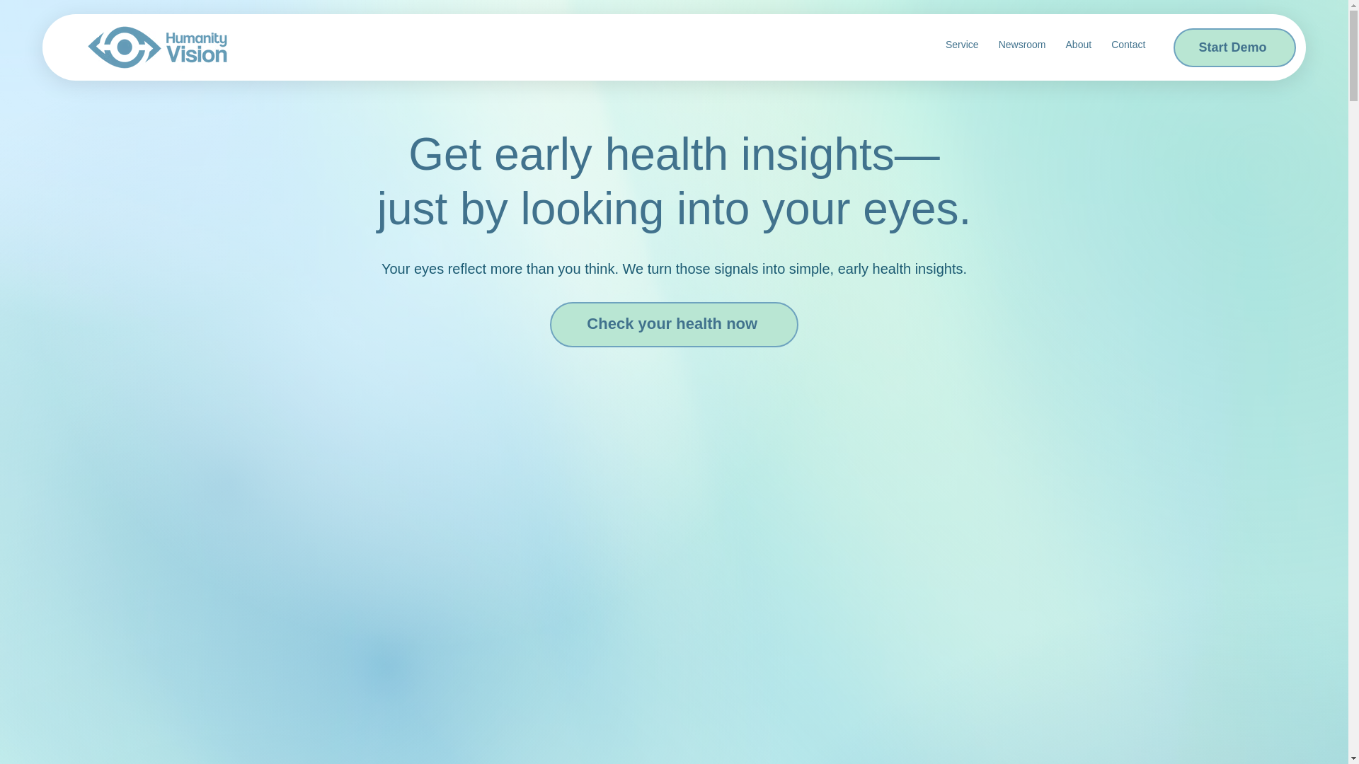 website screenshot of https://humanity-vision.com/