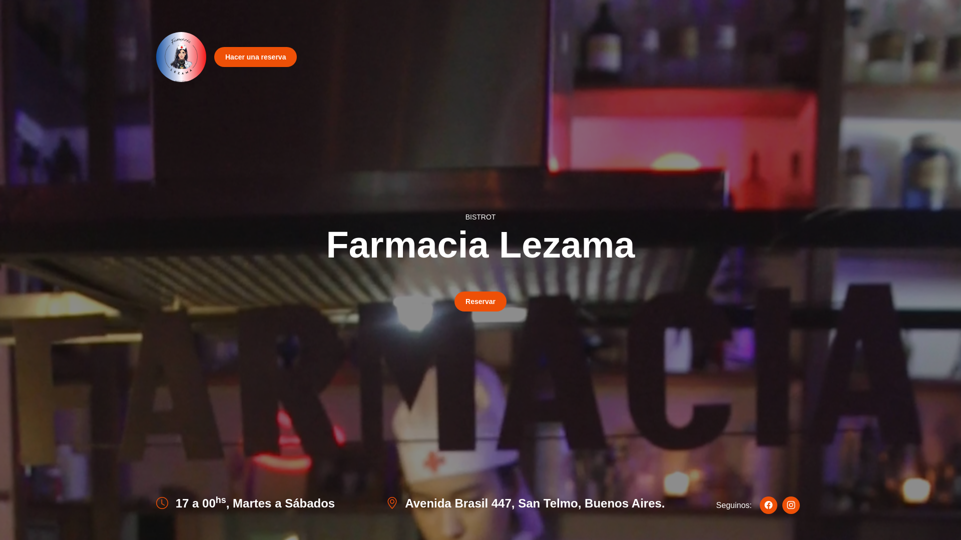 website screenshot of https://farmacialezama.com.ar/