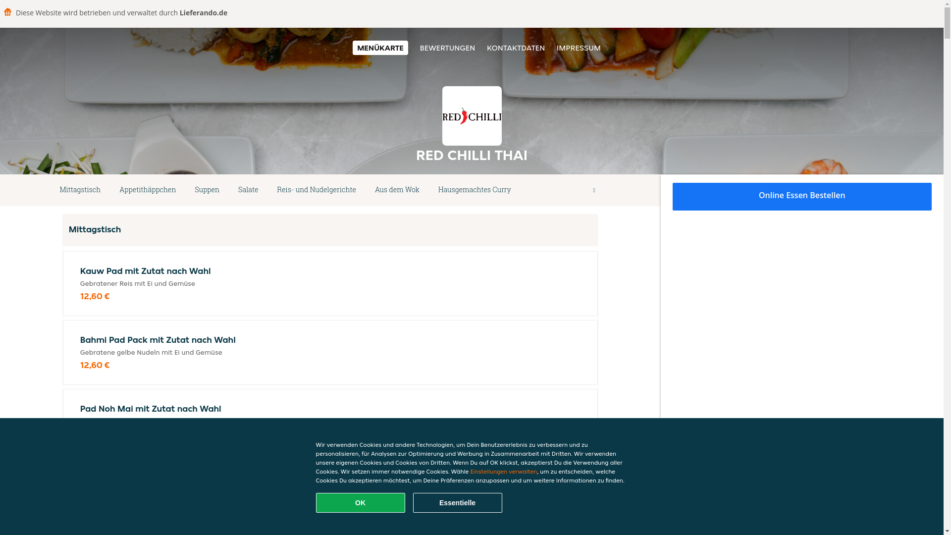 website screenshot of https://redchillithai-mainz.de/