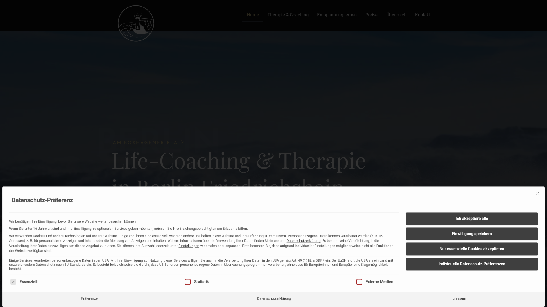 website screenshot of https://koerper-seele-weg.de/