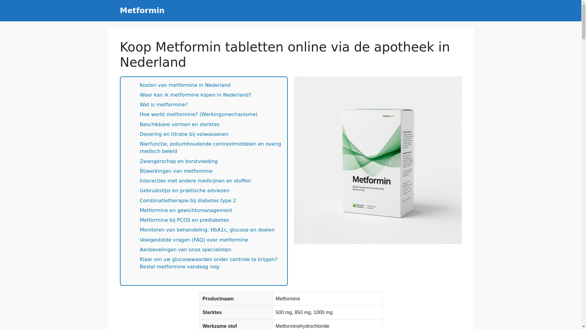 website screenshot of https://authentiekmetforminnl.shop/