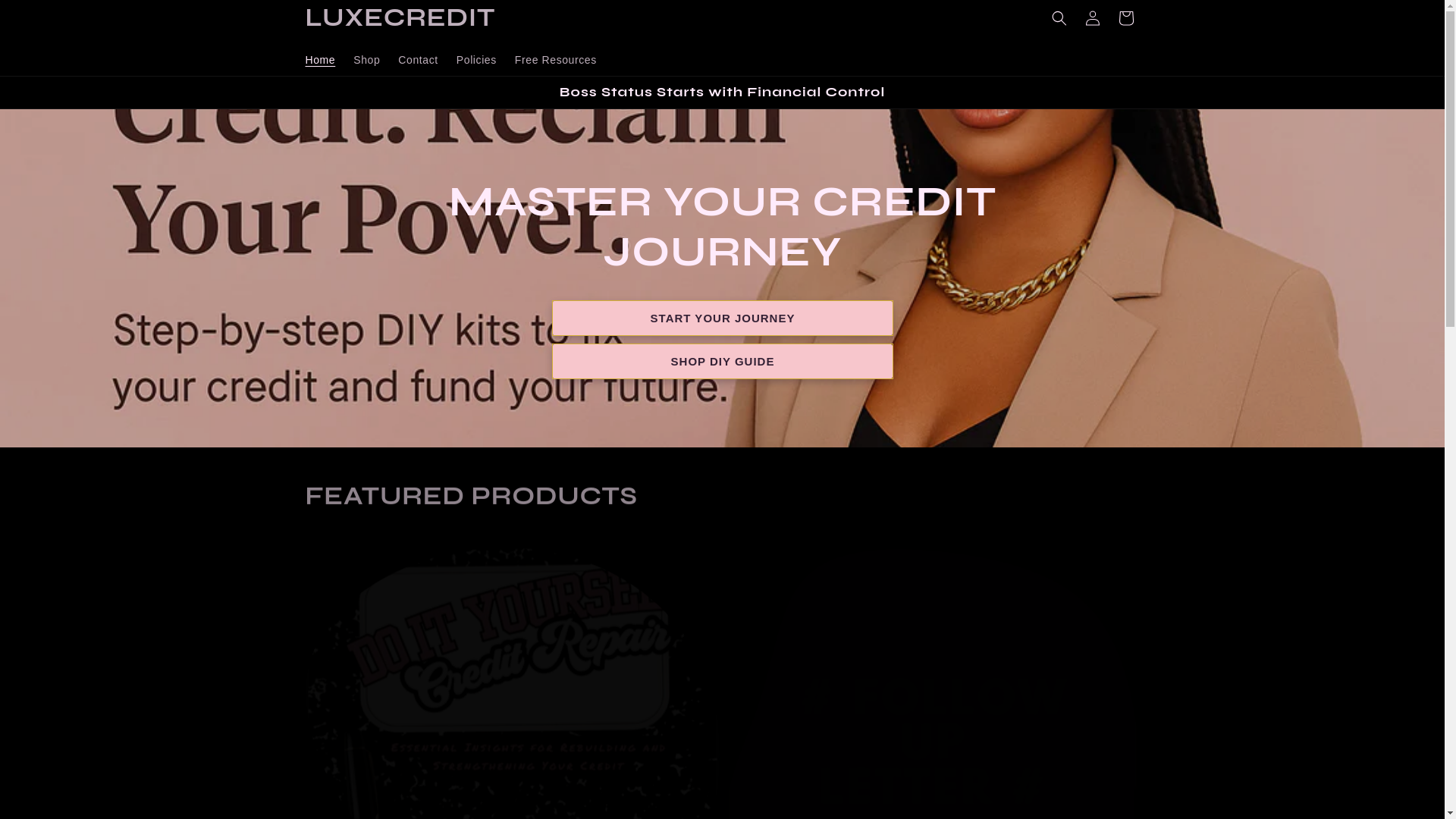 website screenshot of https://luxecredit.store/