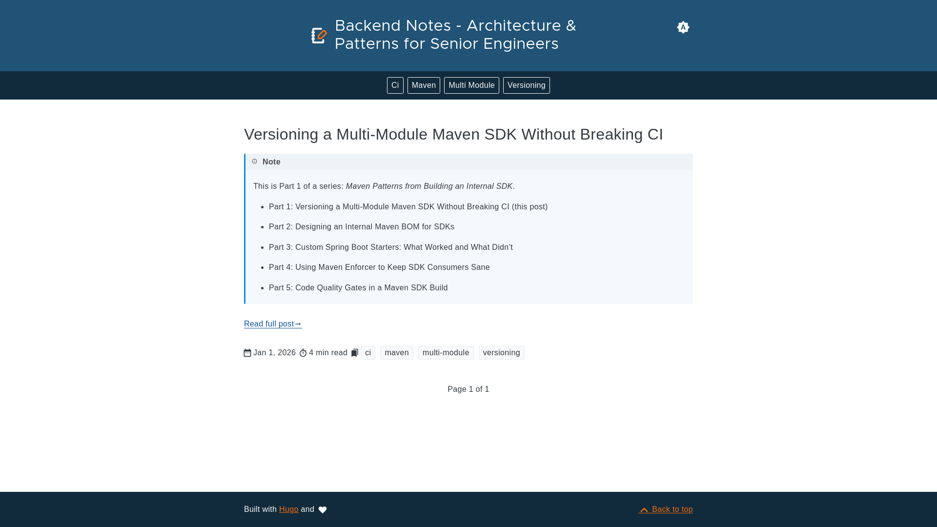 website screenshot of https://backendnotes.dev/