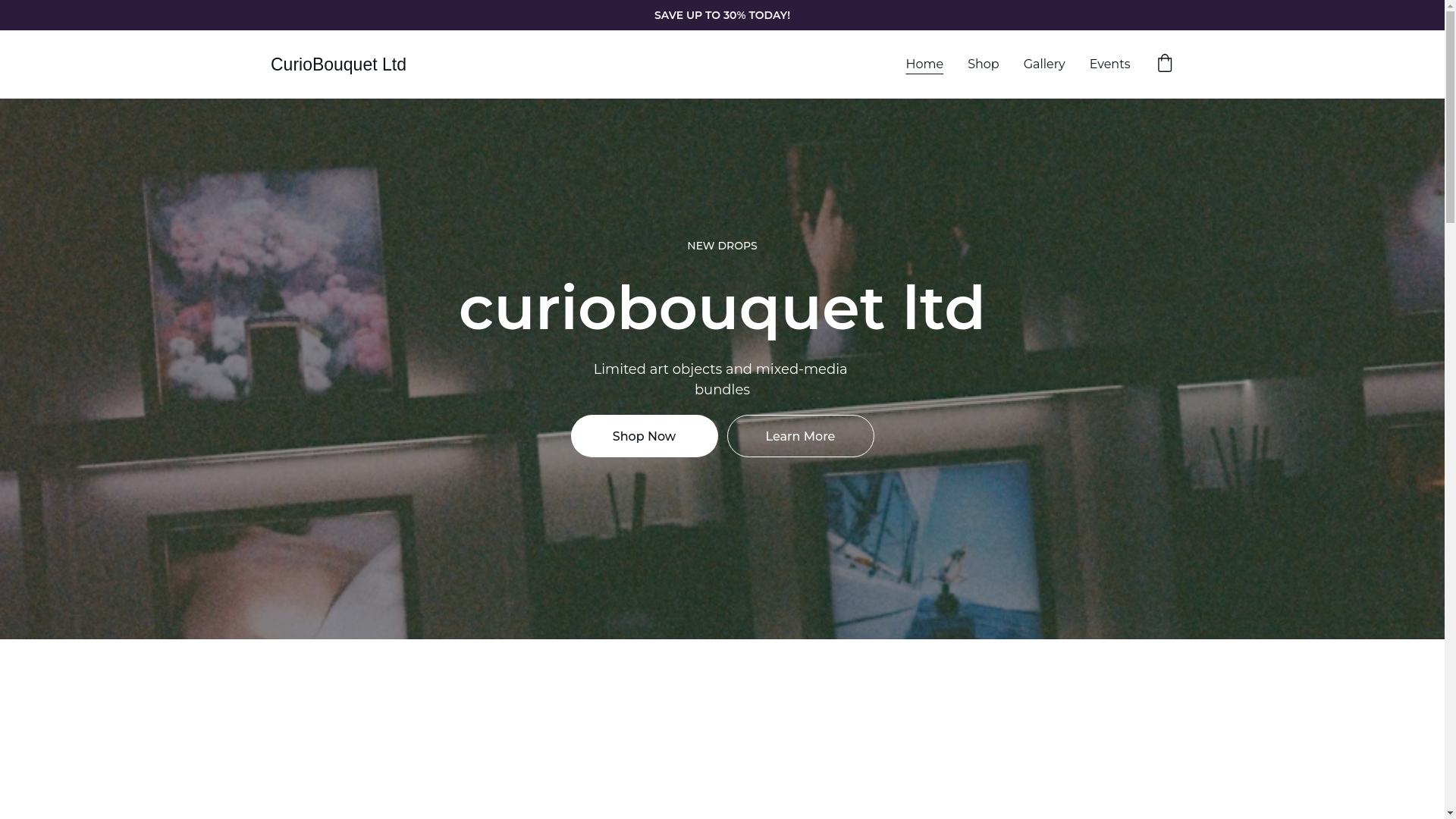 website screenshot of https://curiobouquet.com/