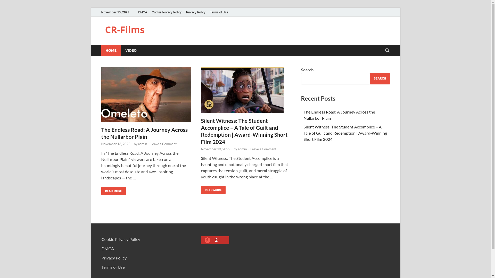 website screenshot of https://crfilms.info/