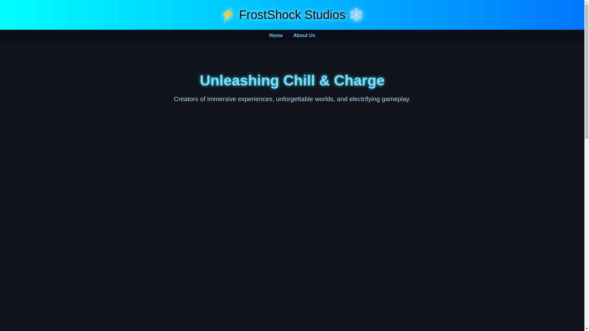 website screenshot of https://frostshockstudios.com/