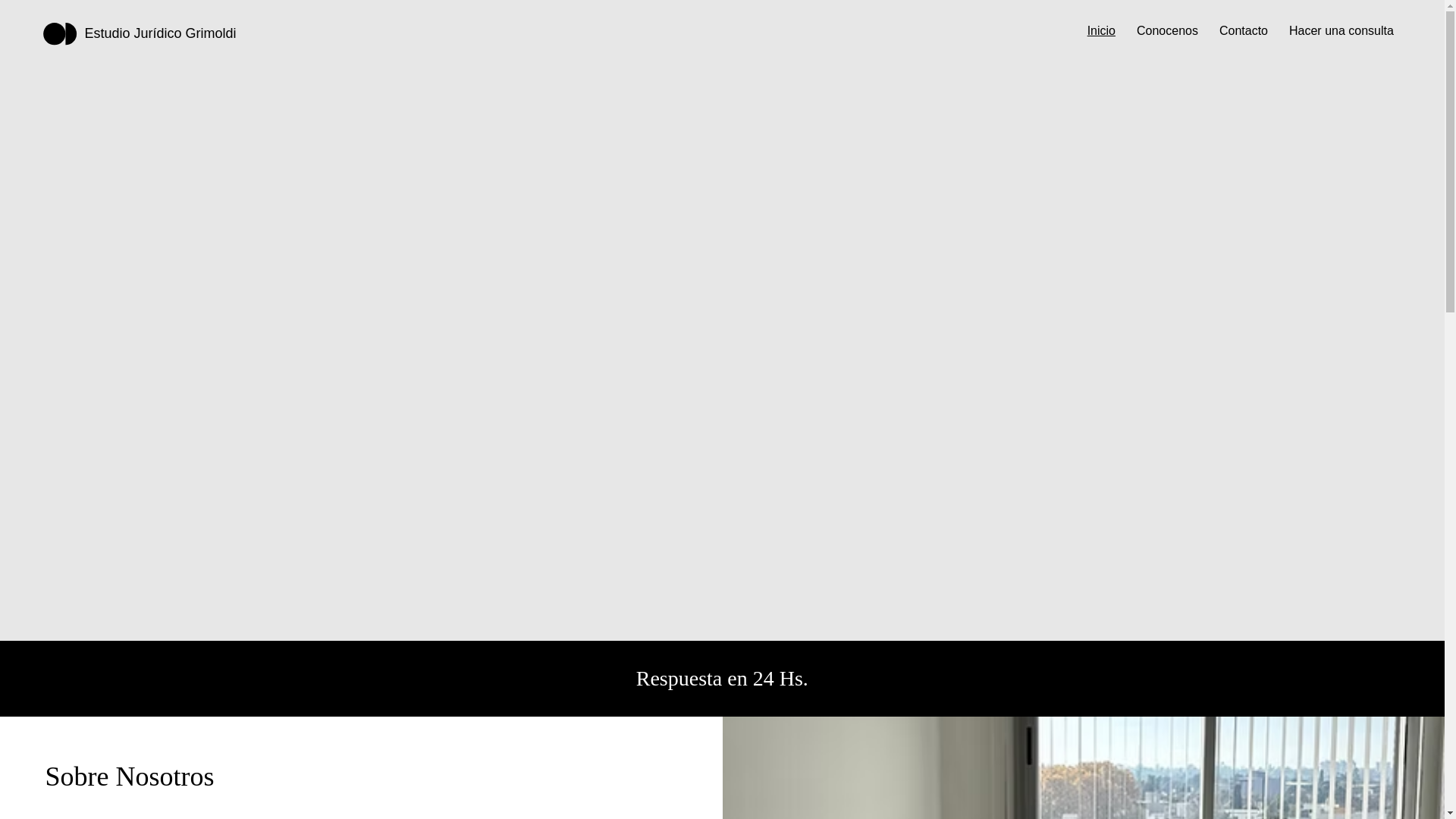 website screenshot of https://estudiogrimoldi.com/