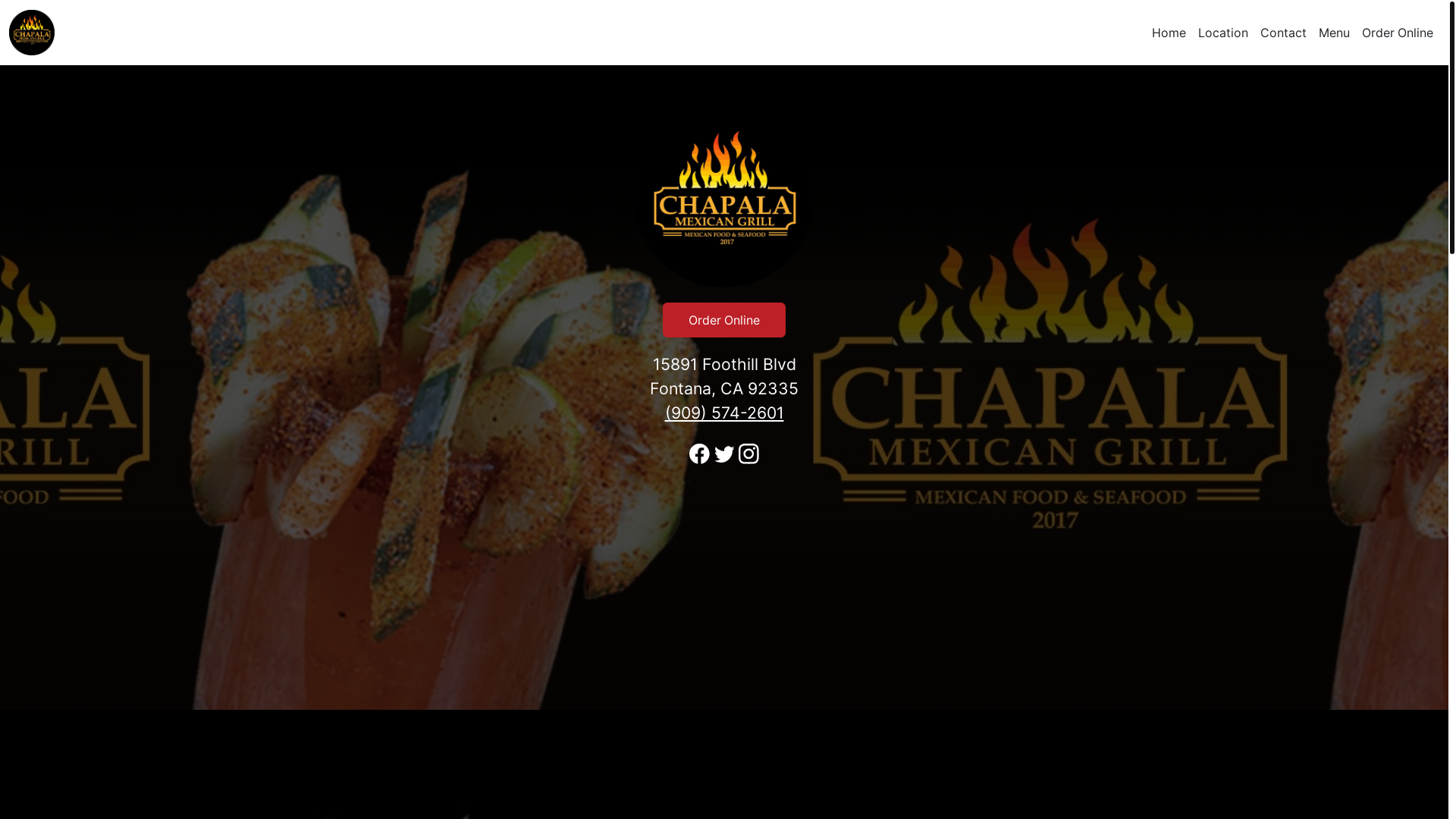 website screenshot of https://chapalamexicangrillca.com/