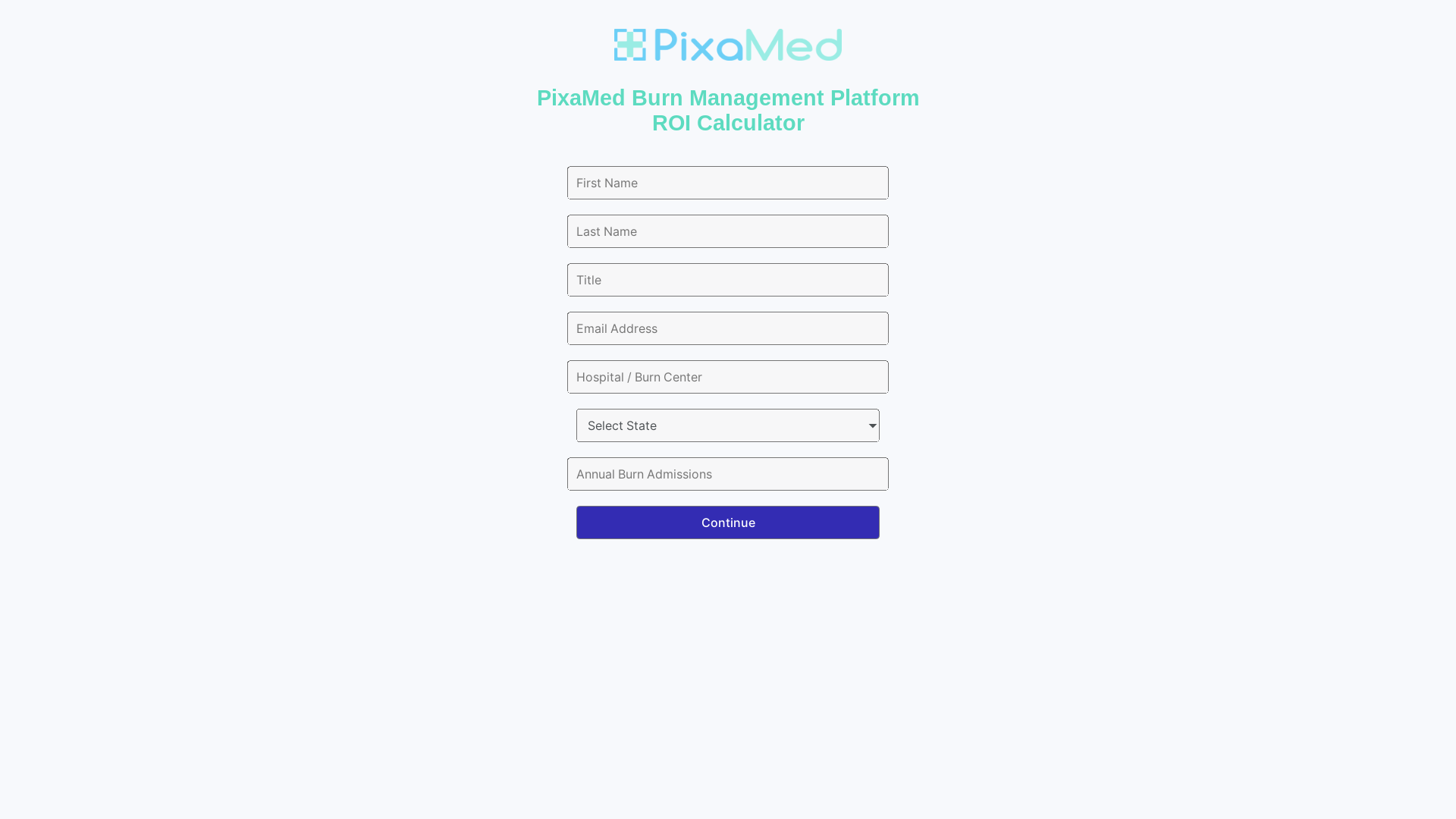 website screenshot of https://pixamed-roi.com/