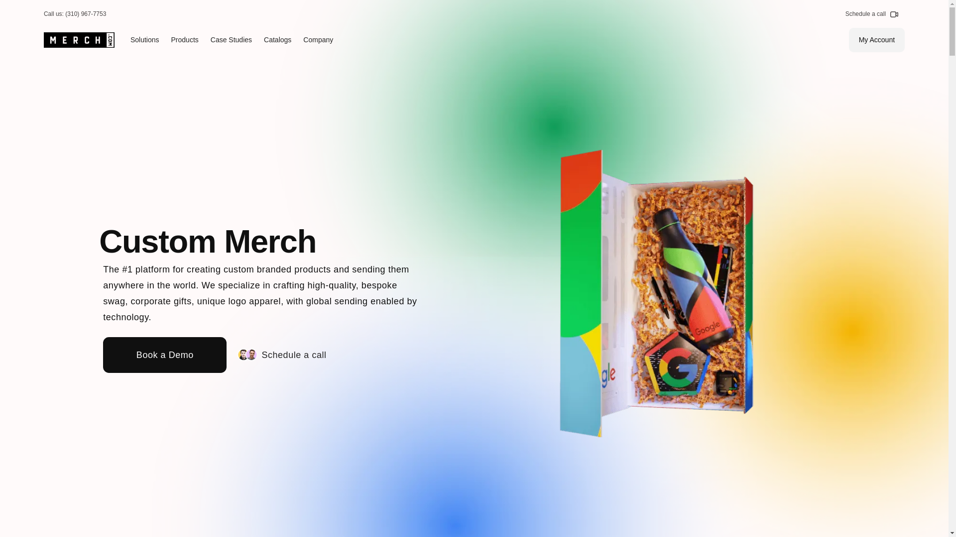 website screenshot of https://gobranded-merch.co/