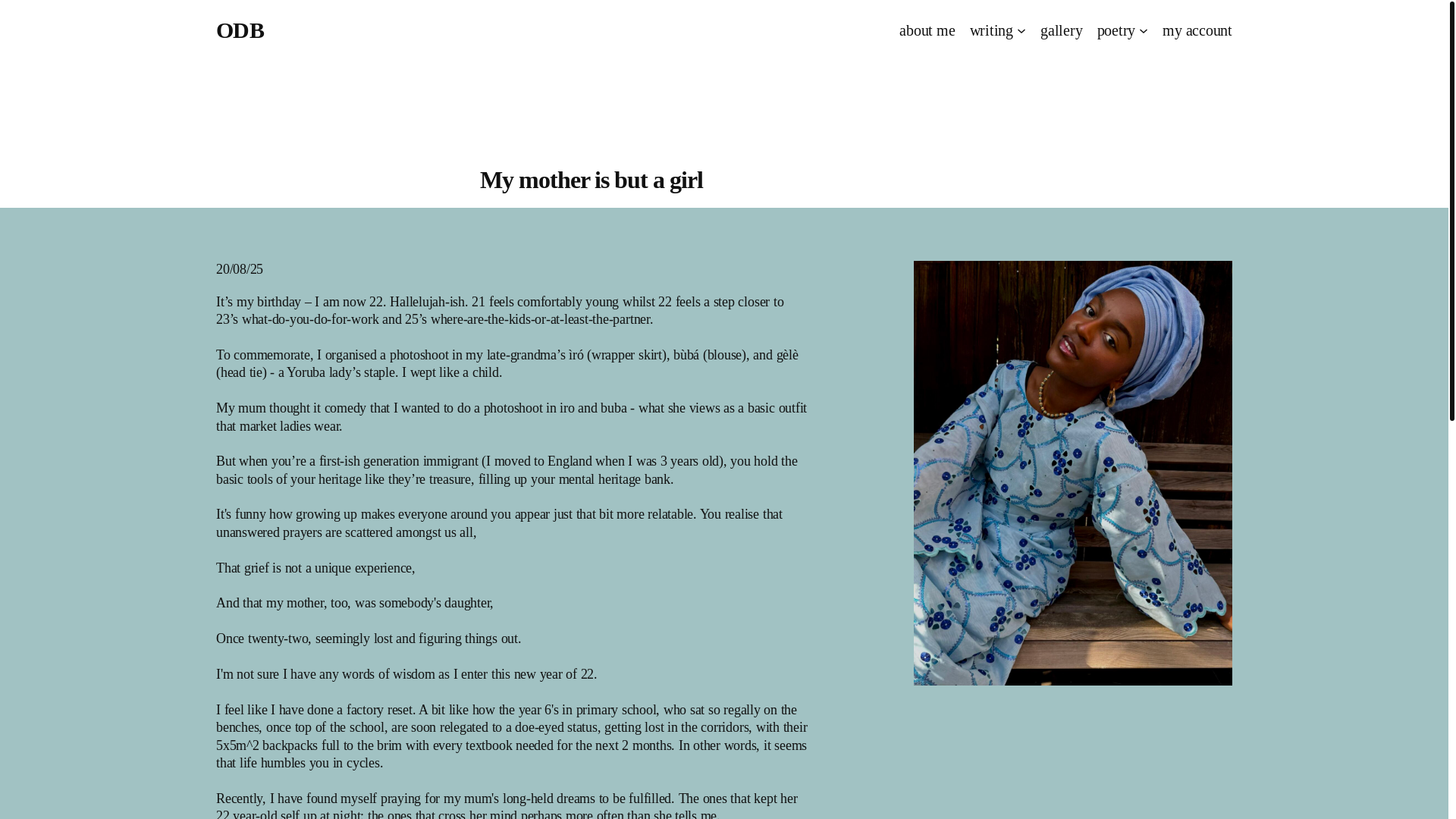website screenshot of https://oyindabello.com/