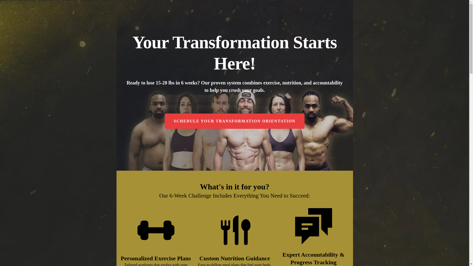 website screenshot of https://pierce-fitness.com/