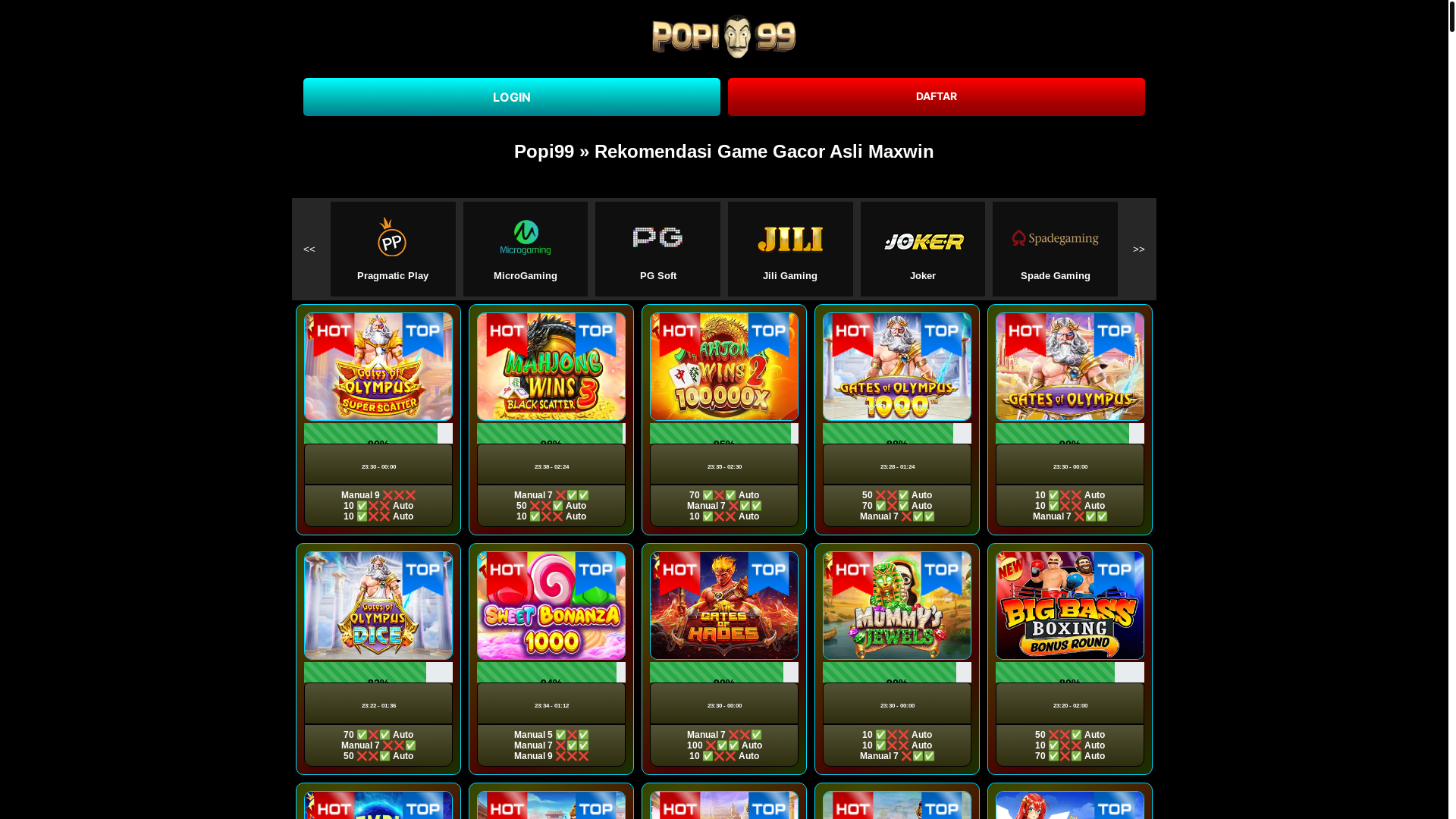 website screenshot of https://gamepopi99rame.com/