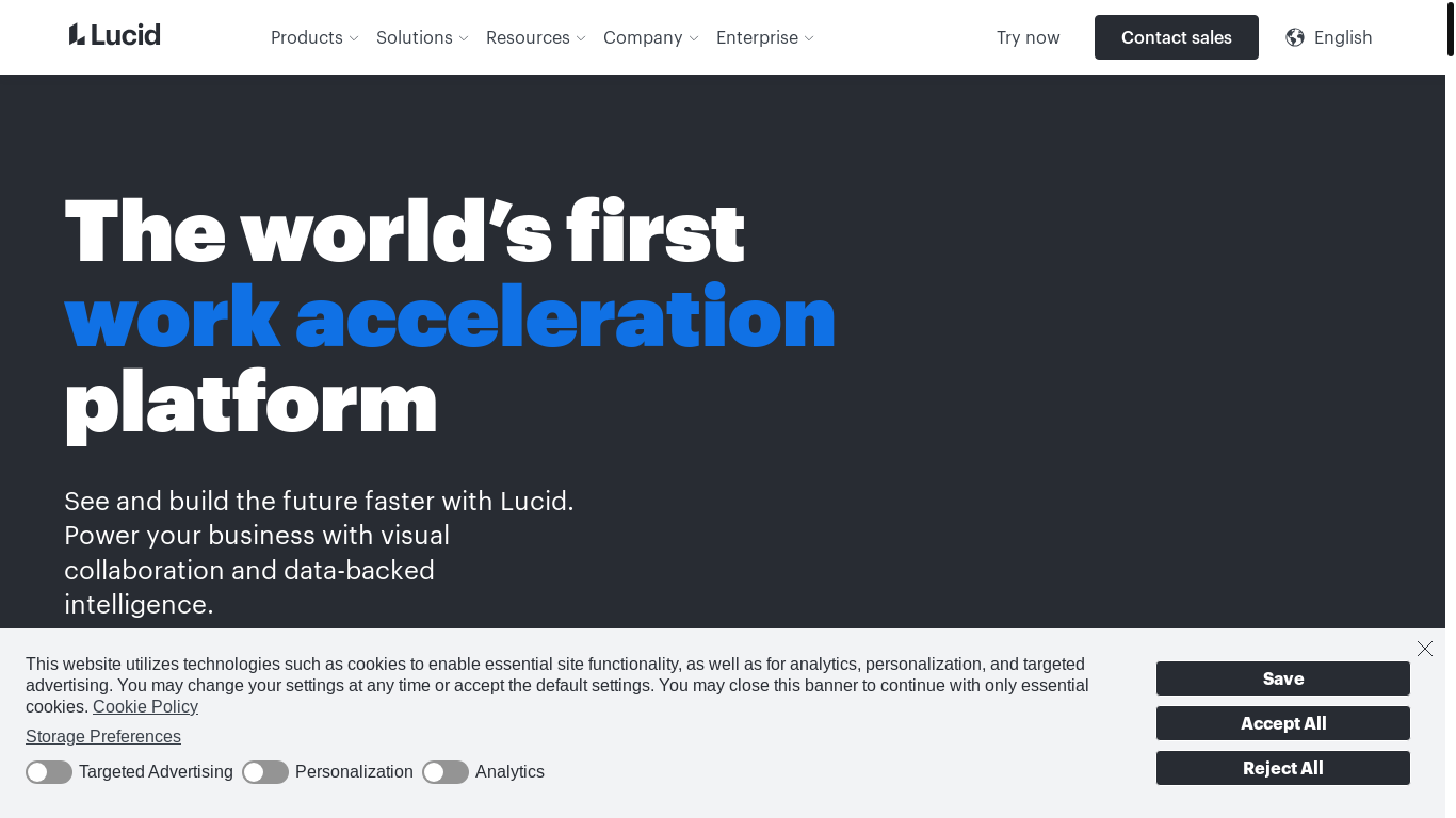 website screenshot of https://lucid.co