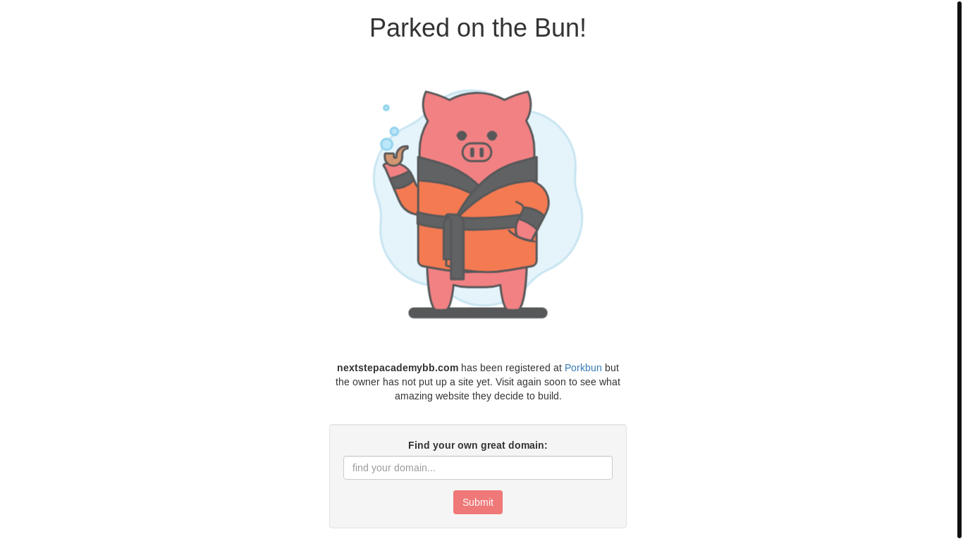 website screenshot of https://nextstepacademybb.net/