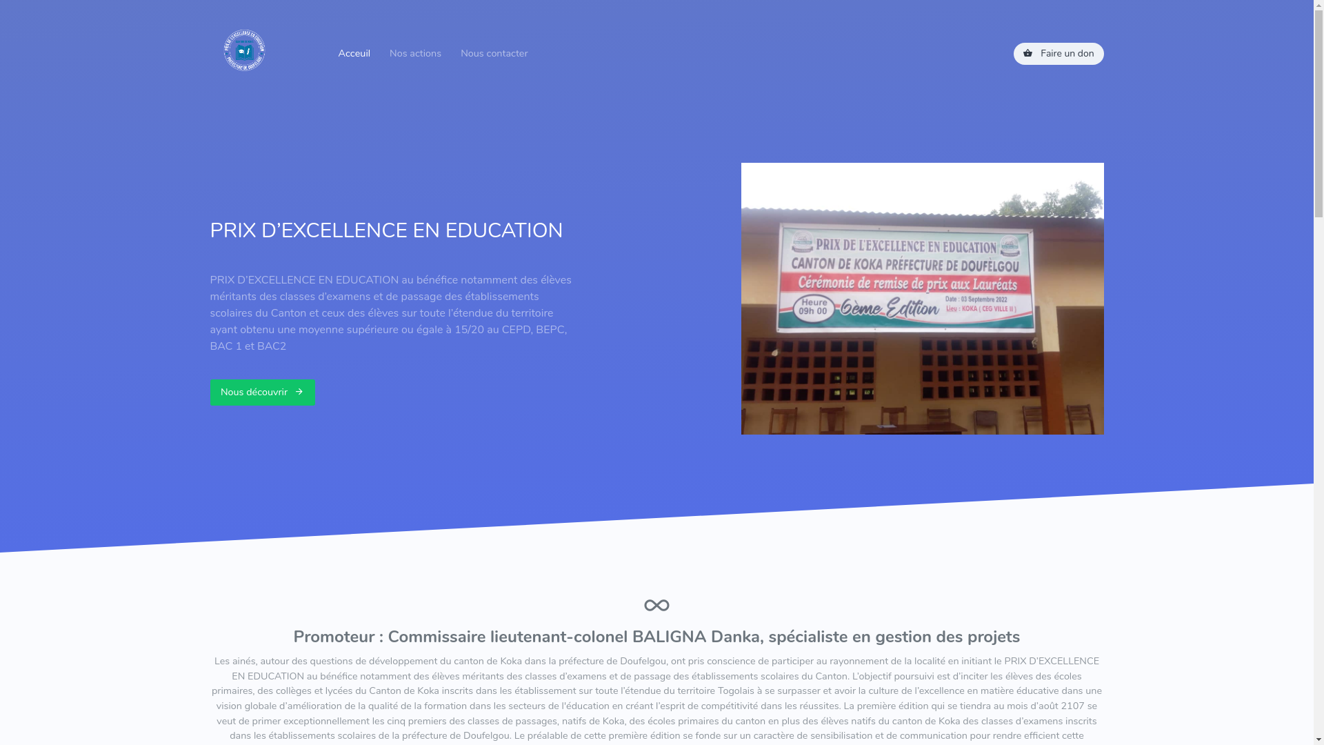 website screenshot of https://prixexcellencekokatogo.com/