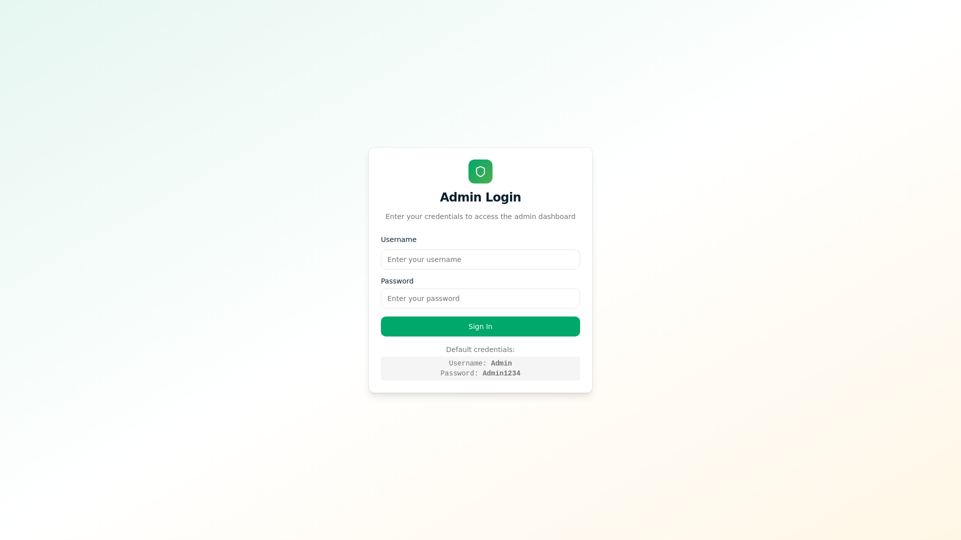 website screenshot of https://tese-admin-portal.pages.dev/