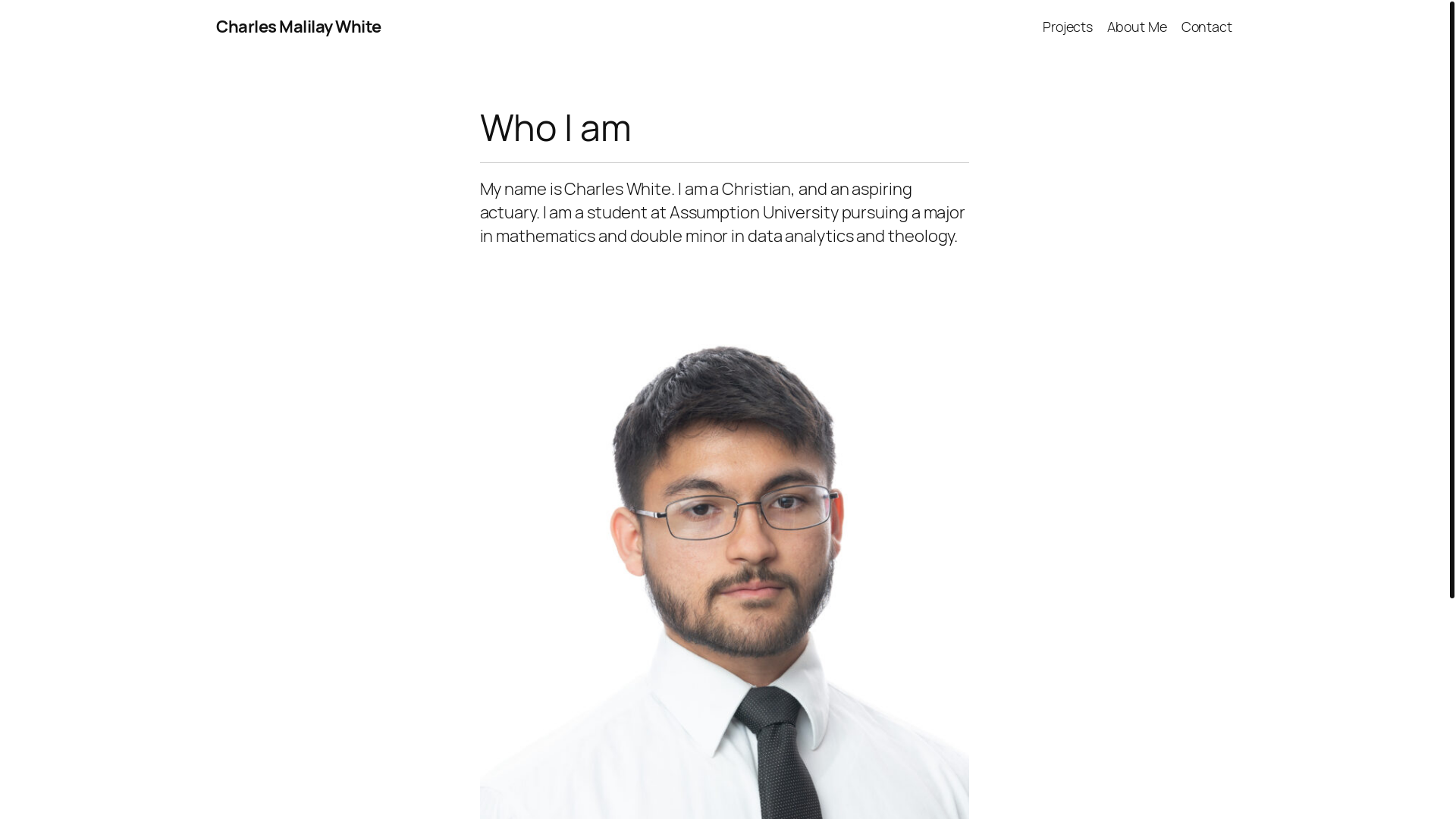 website screenshot of https://cmalilaywhite.pages.dev/