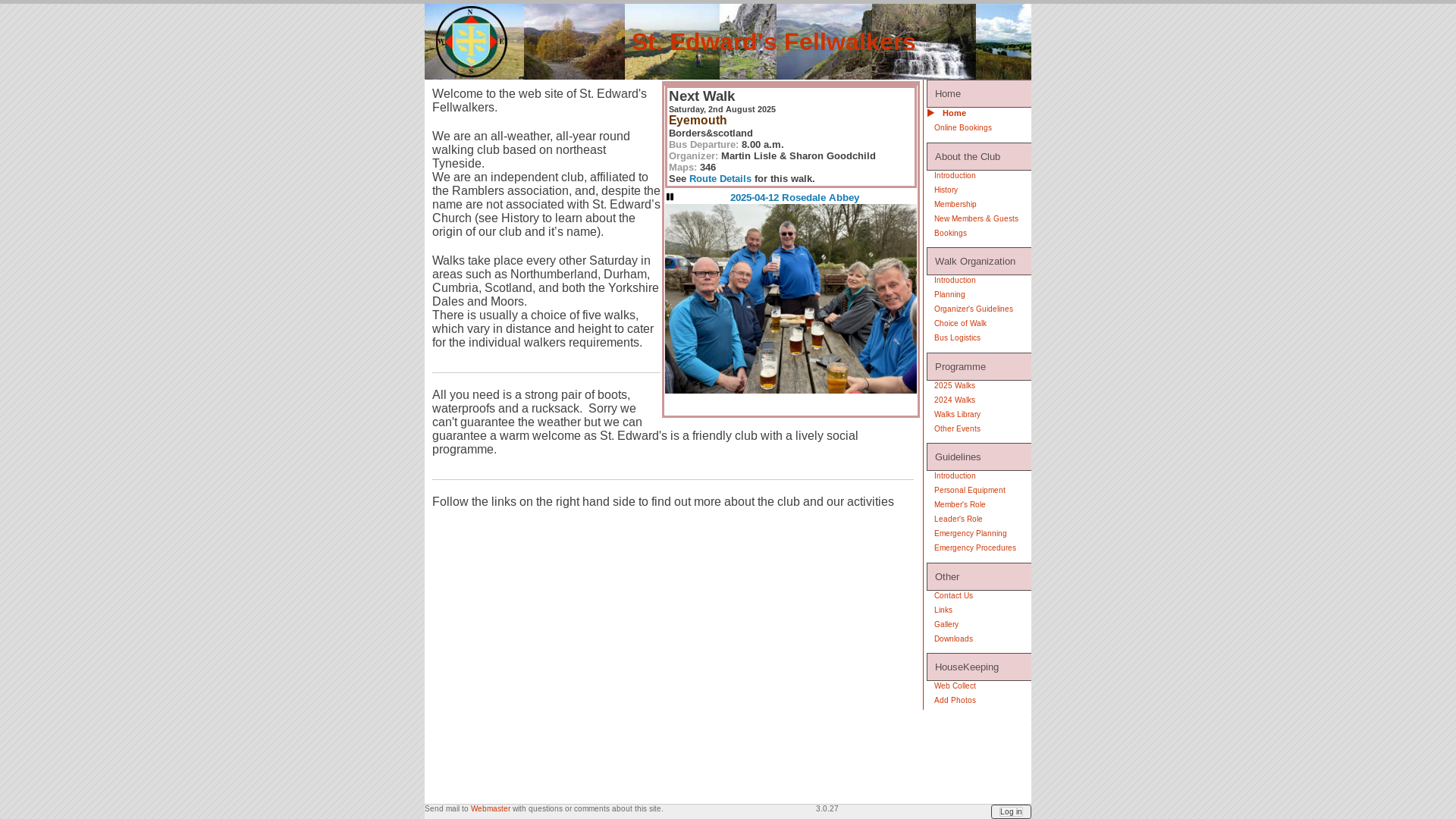 website screenshot of https://stedwardsfellwalkers.org.uk/